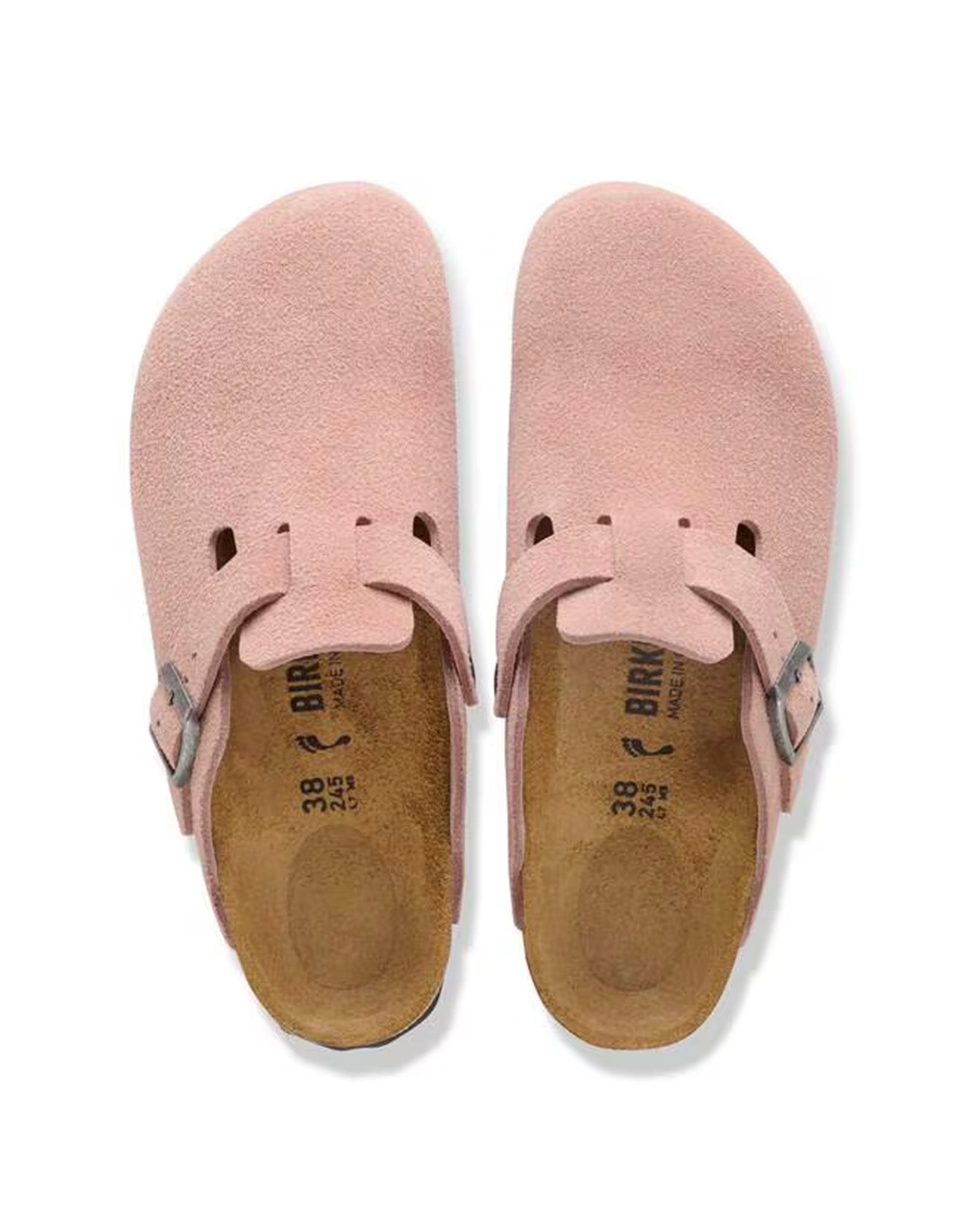 BIRKENSTOCK Boston in Pelle Scamosciata Pink Clay