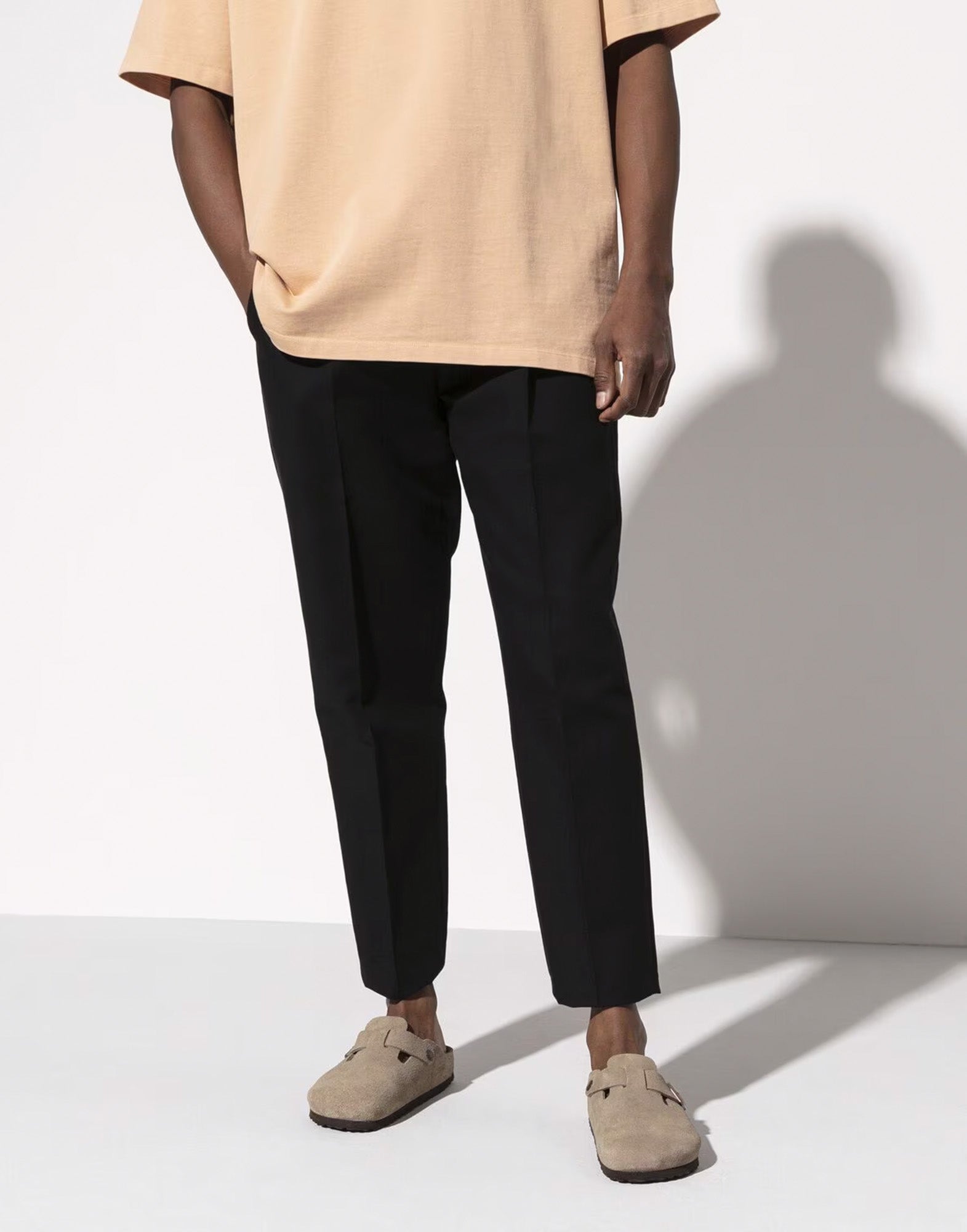 BIRKENSTOCK Boston SFB in Pelle Scamosciata Taupe