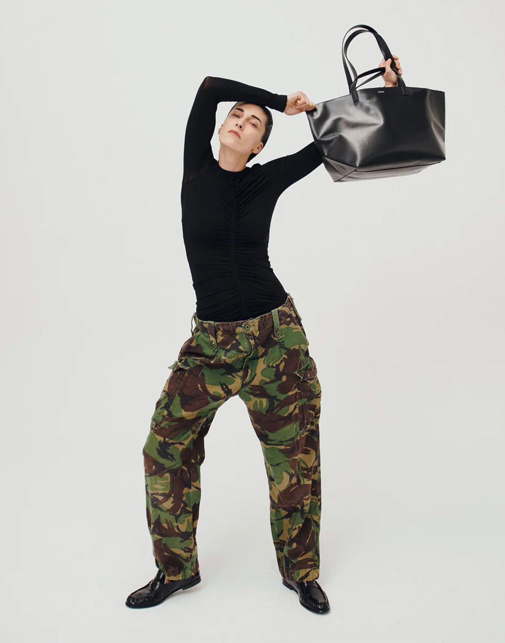 CAHU Borsa Le Pratique XM in PVC Black