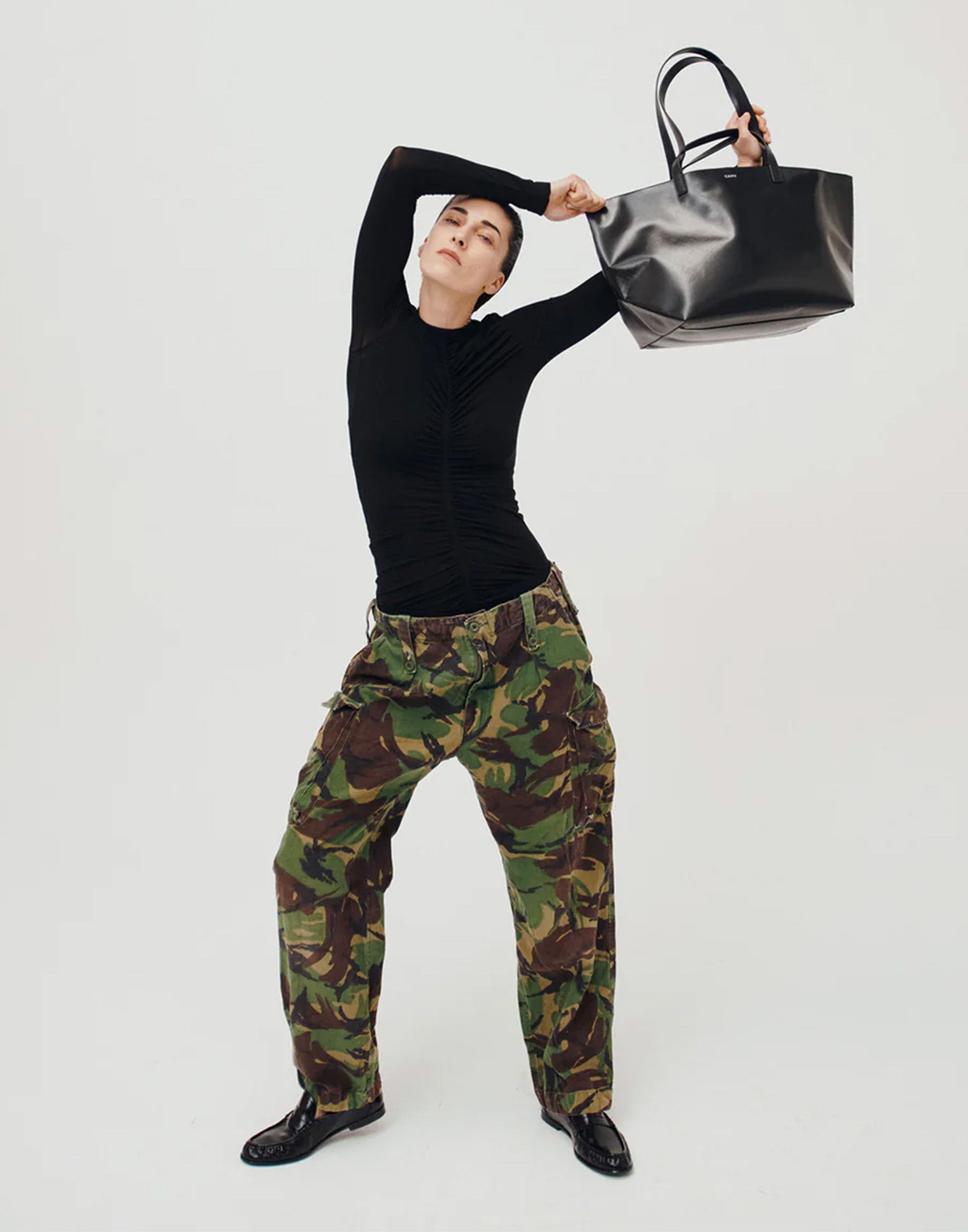 CAHU Borsa Le Pratique XM in PVC Black