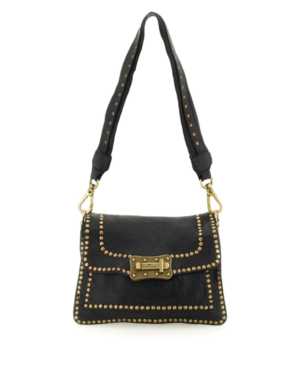 CAMPOMAGGI Borsa Agnese a Tracolla in Pelle con Borchie
Nera