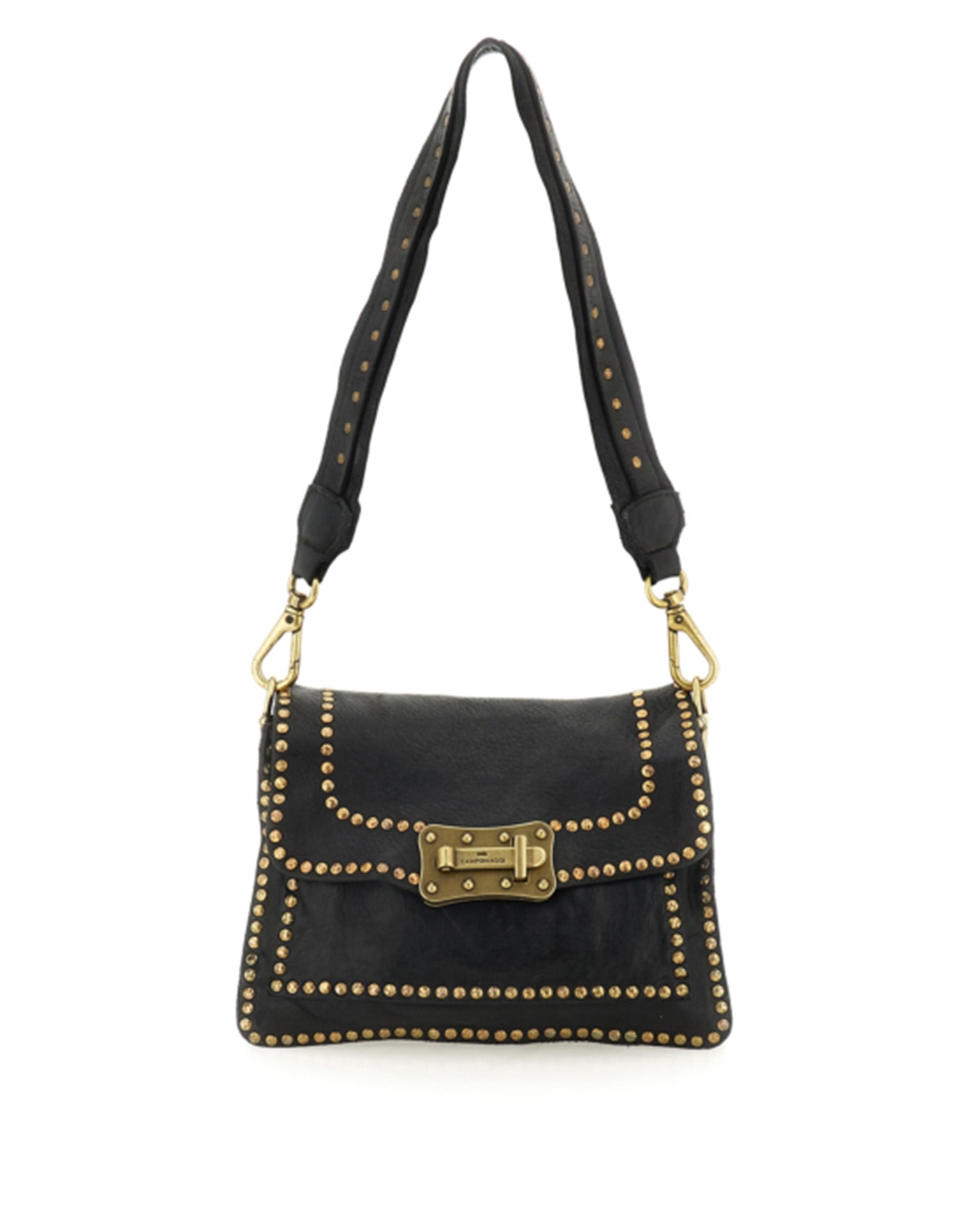 CAMPOMAGGI Borsa Agnese a Tracolla in Pelle con Borchie
Nera