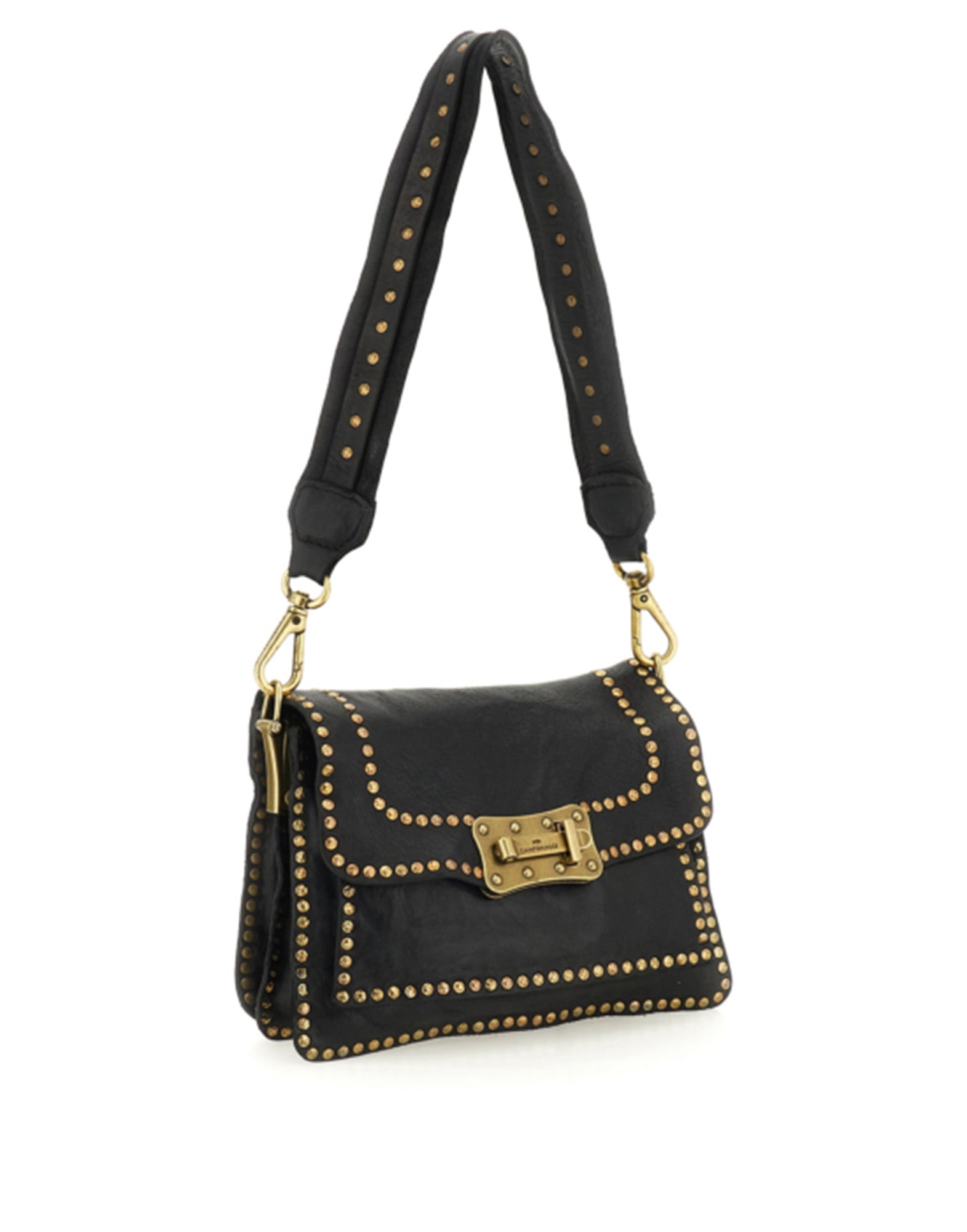 CAMPOMAGGI Borsa Agnese a Tracolla in Pelle con Borchie
Nera