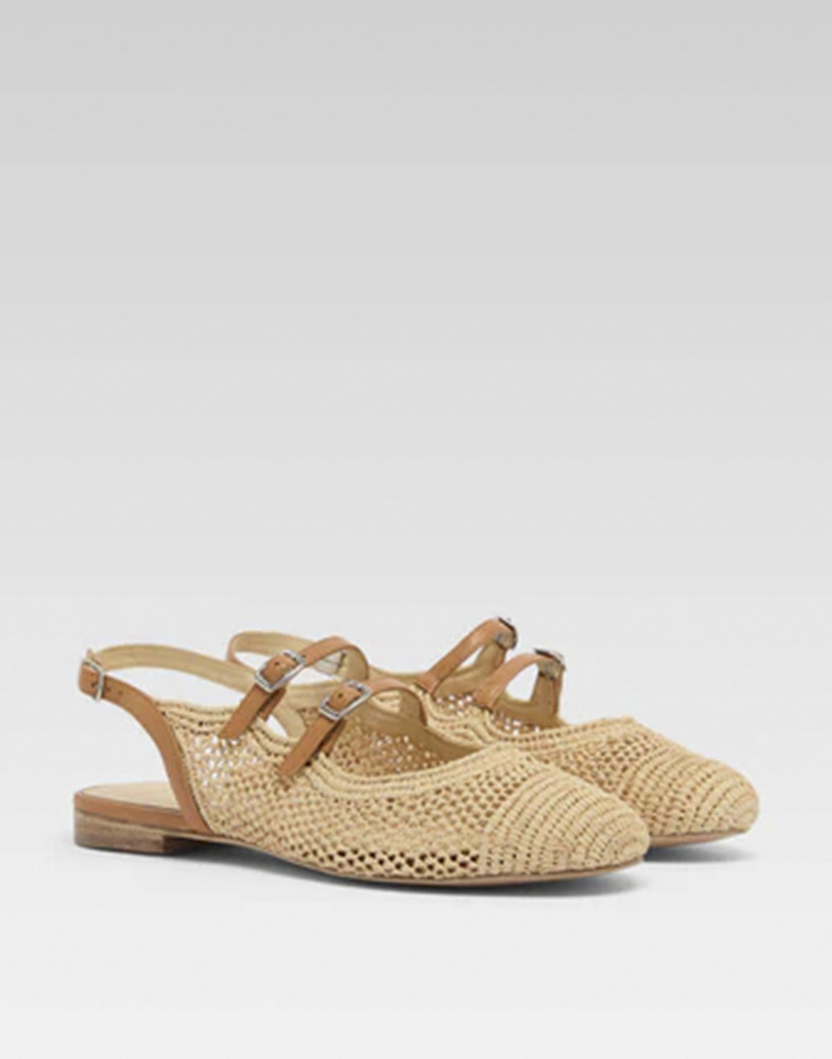 CAREL Balma Mary Jane in Rafia Naturale