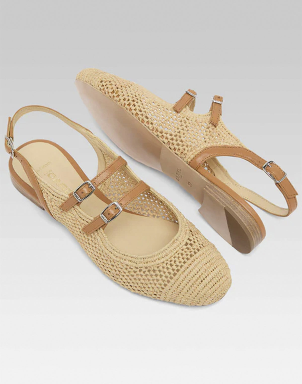 CAREL Balma Mary Jane in Rafia Naturale