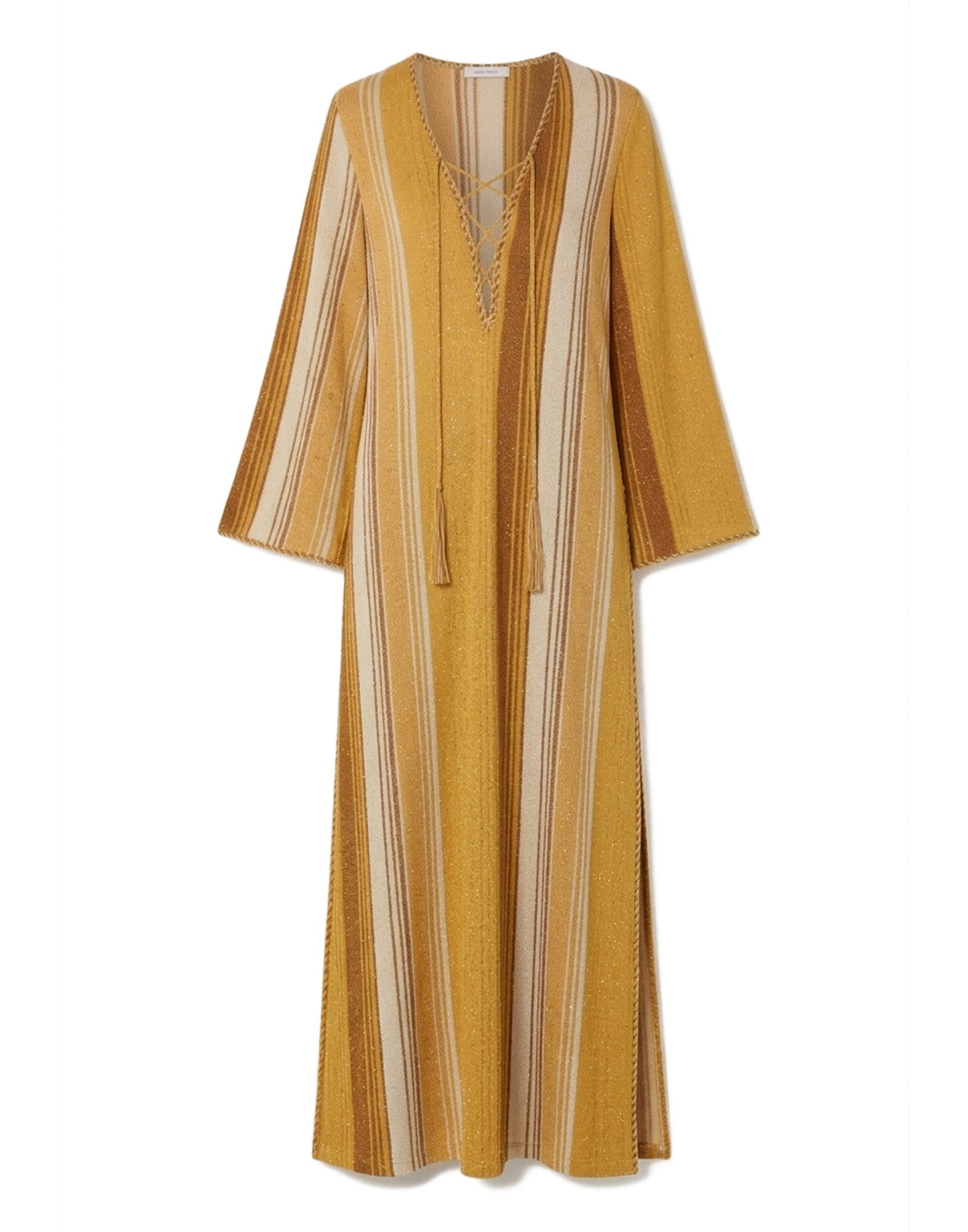 CIRCUS HOTEL Caftano in Tessuto Lamé a Righe Degradé