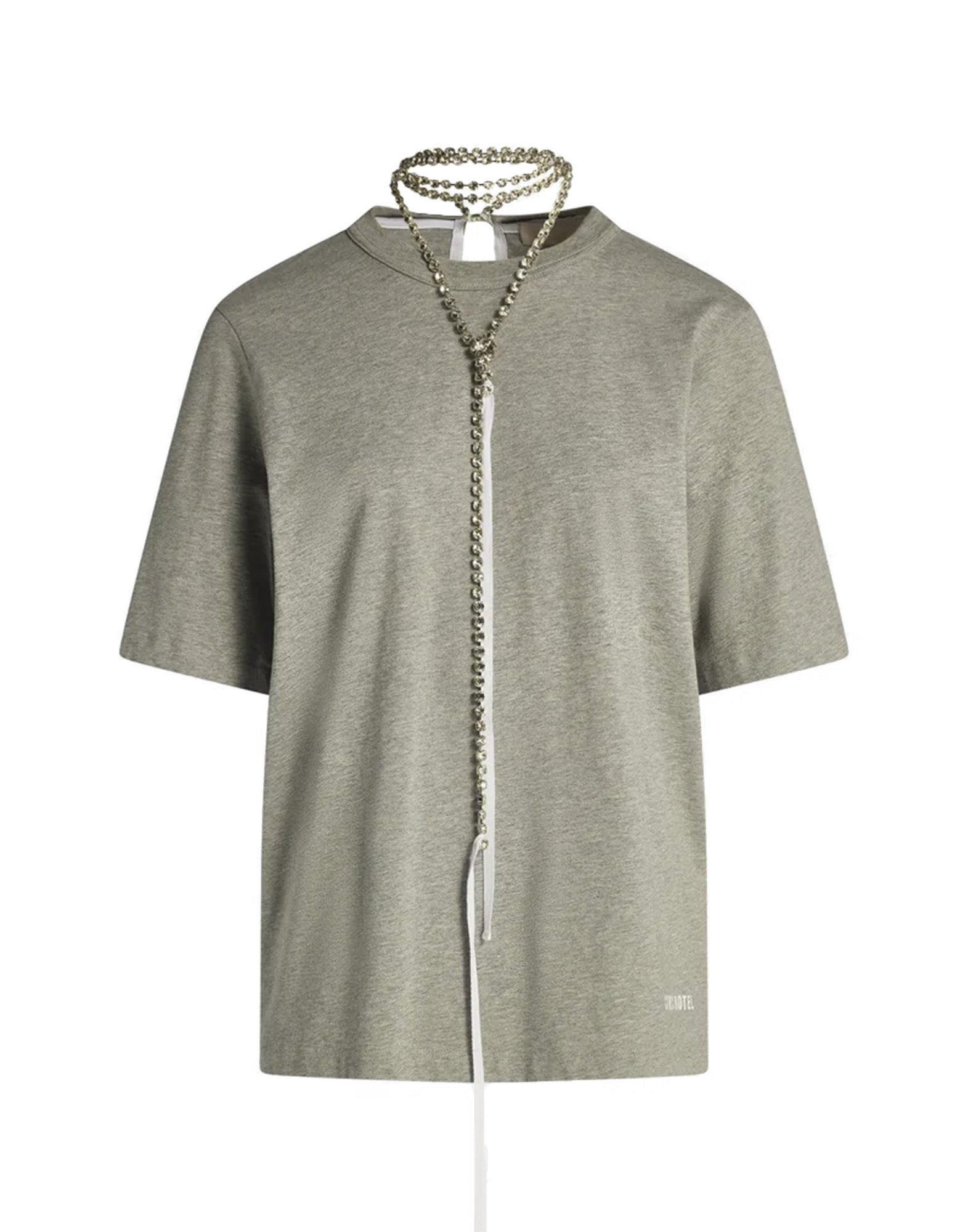 CIRCUS HOTEL T-Shirt con Catenella Gioiello Londra Melange