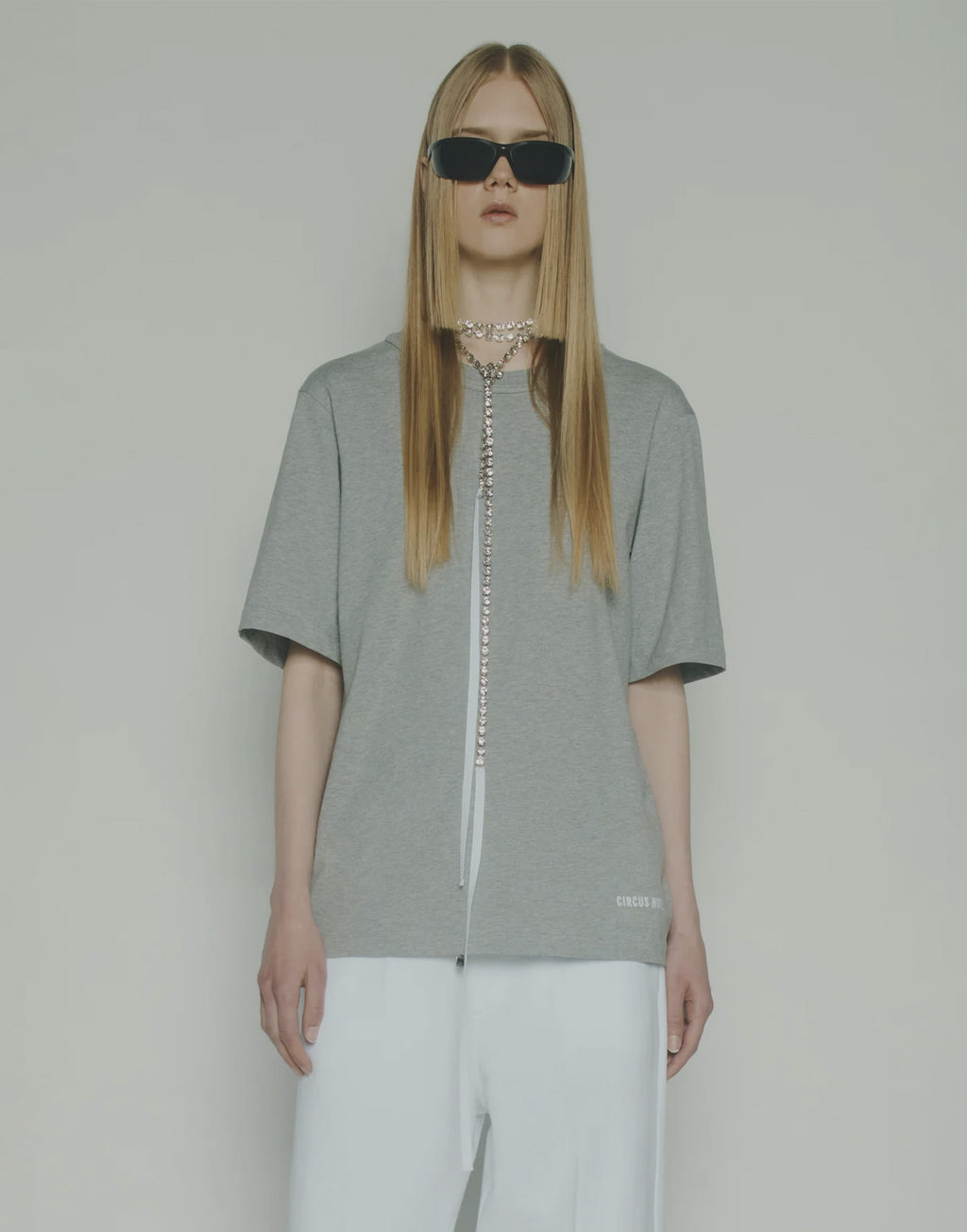 CIRCUS HOTEL T-Shirt con Catenella Gioiello Londra Melange