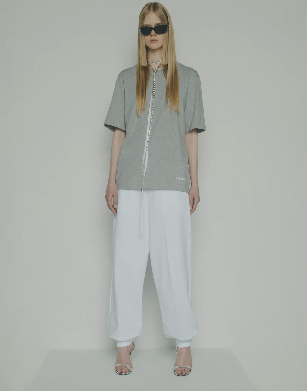 CIRCUS HOTEL T-Shirt con Catenella Gioiello Londra Melange