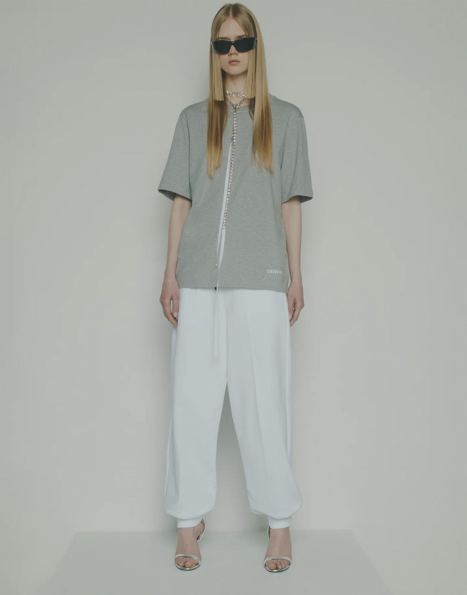 CIRCUS HOTEL T-Shirt con Catenella Gioiello Londra Melange