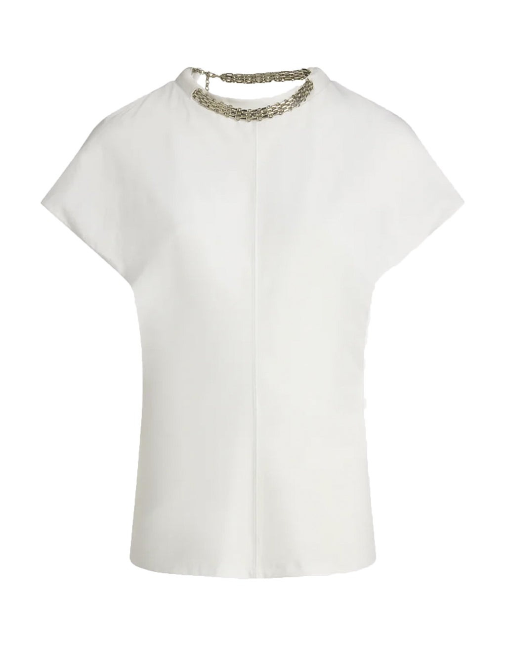 CIRCUS HOTEL T-Shirt con Collana Gioiello Bianco