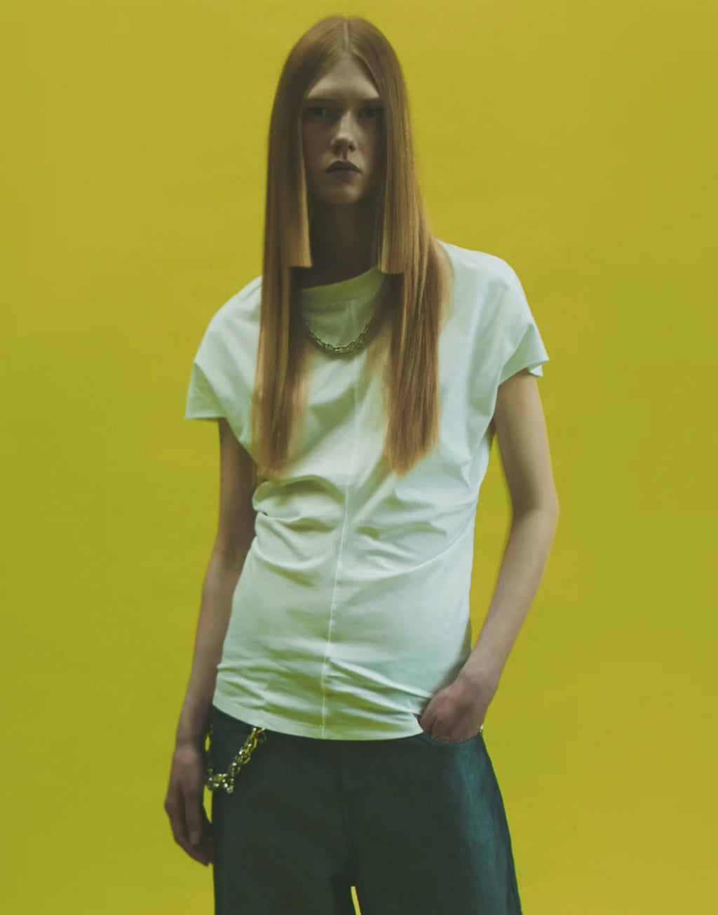 CIRCUS HOTEL T-Shirt con Collana Gioiello Bianco