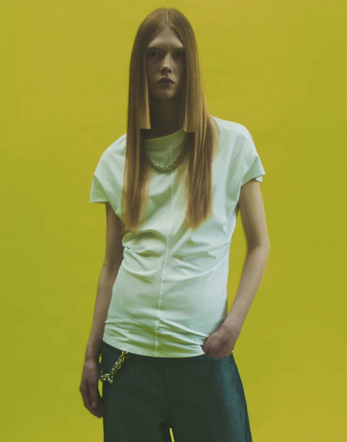 CIRCUS HOTEL T-Shirt con Collana Gioiello Bianco