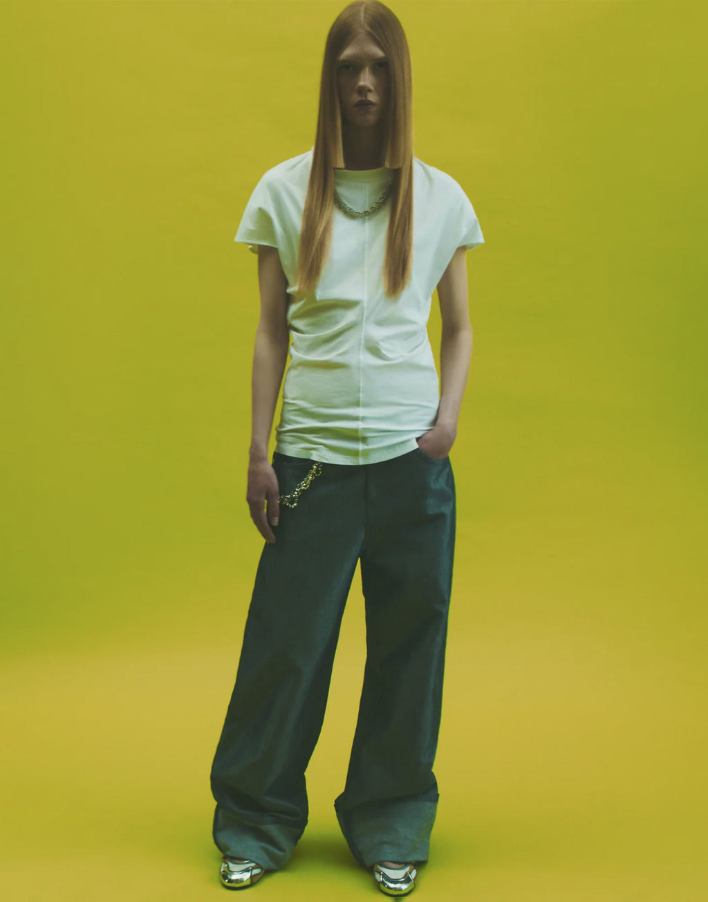 CIRCUS HOTEL T-Shirt con Collana Gioiello Bianco