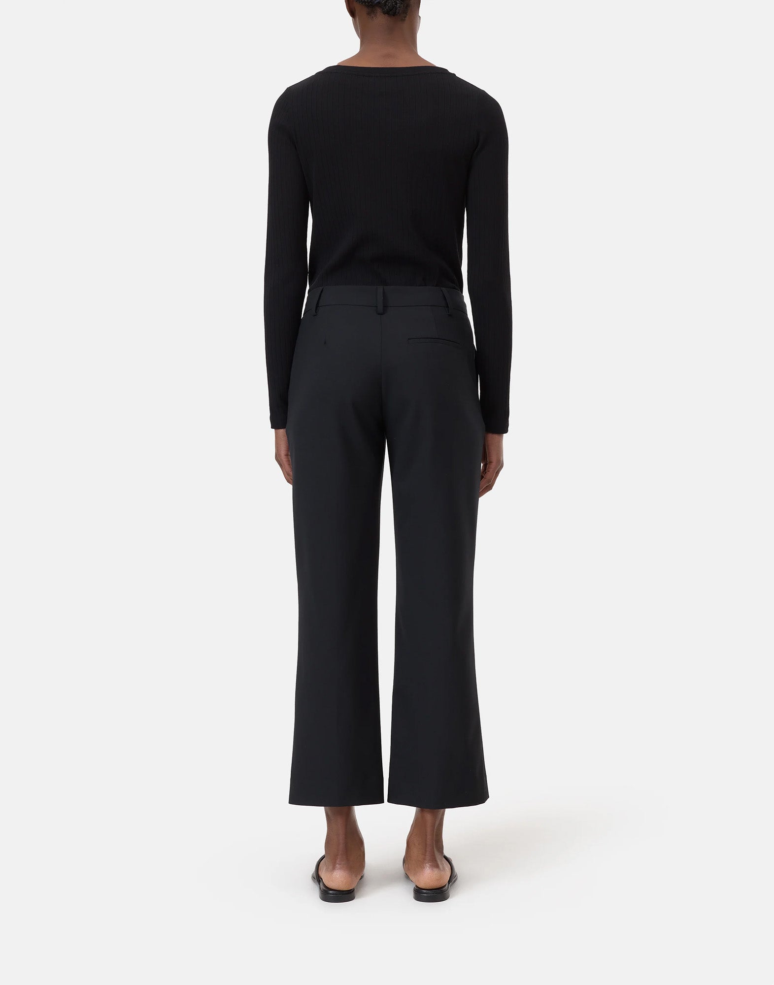 CLOSED Fiana Pantaloni Flared in Misto Lana Neri