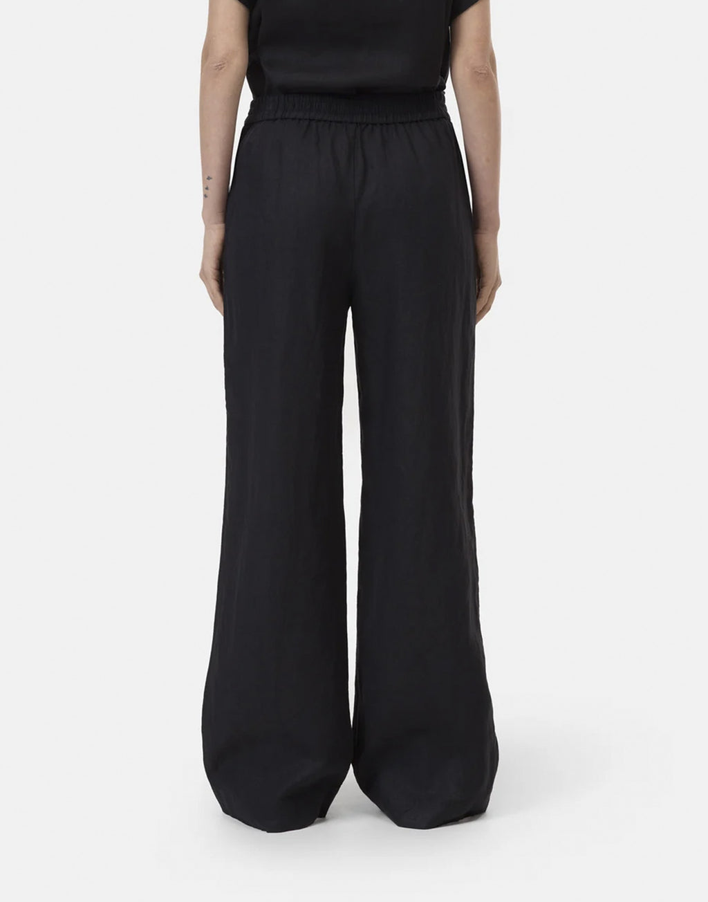 CLOSED Pantaloni Wide Winona in Lino Black
