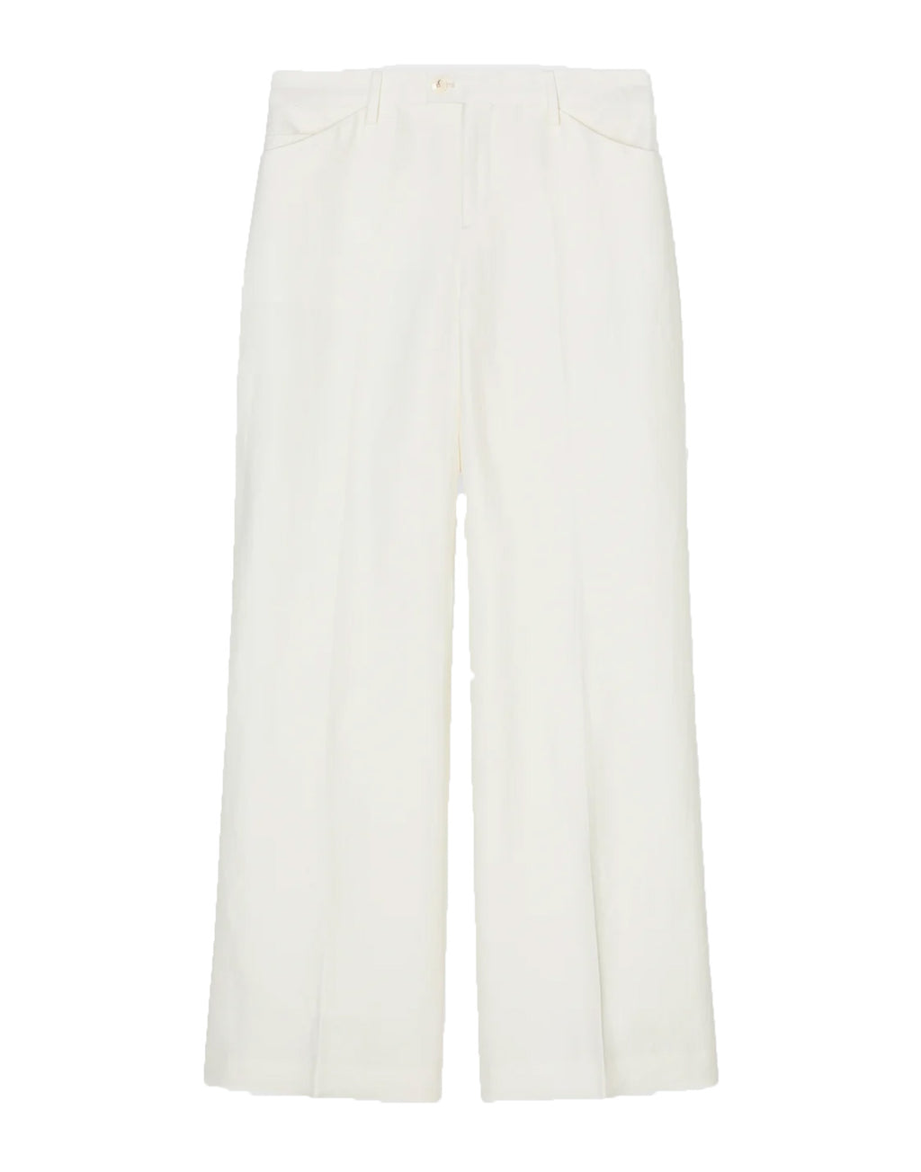 CLOSED Flye Flared Pants in Lino e Viscosa Avorio