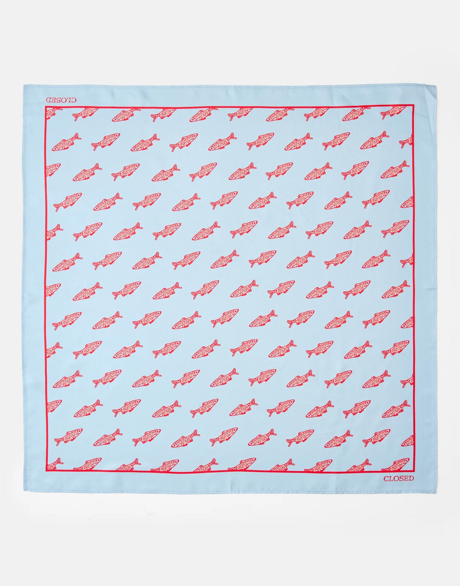 CLOSED Foulard in Seta Stampata Dove Blue