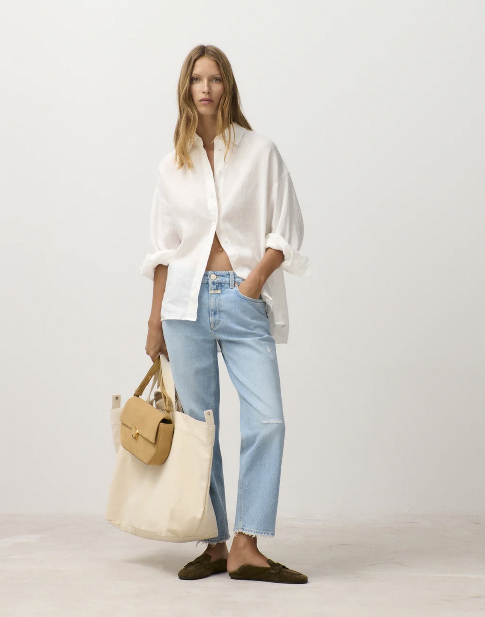 CLOSED Camicia Over in Lino White