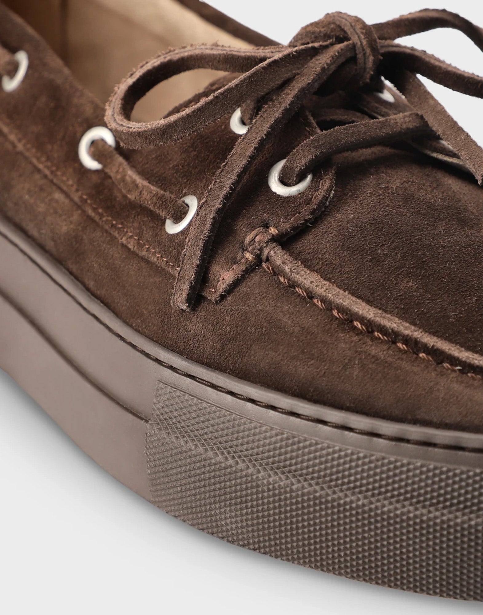 COPENHAGEN Mocassini da Barca in Suede Chocolate