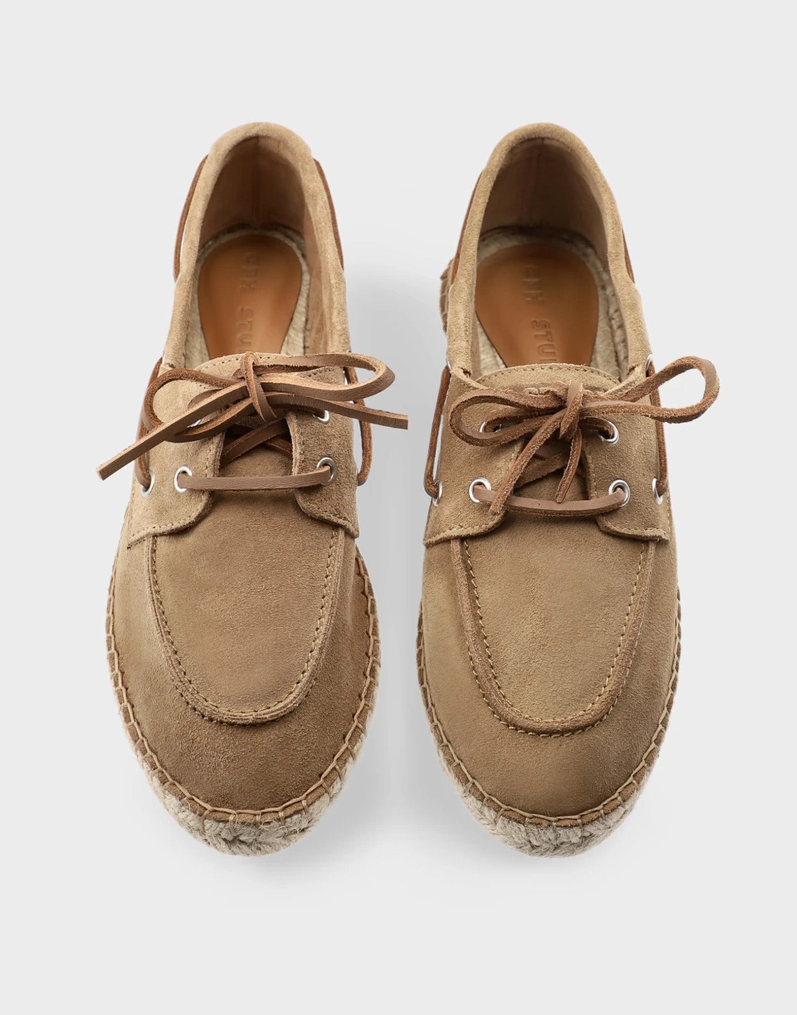 COPENHAGEN Boat Espadrillas in Suede Light Brown