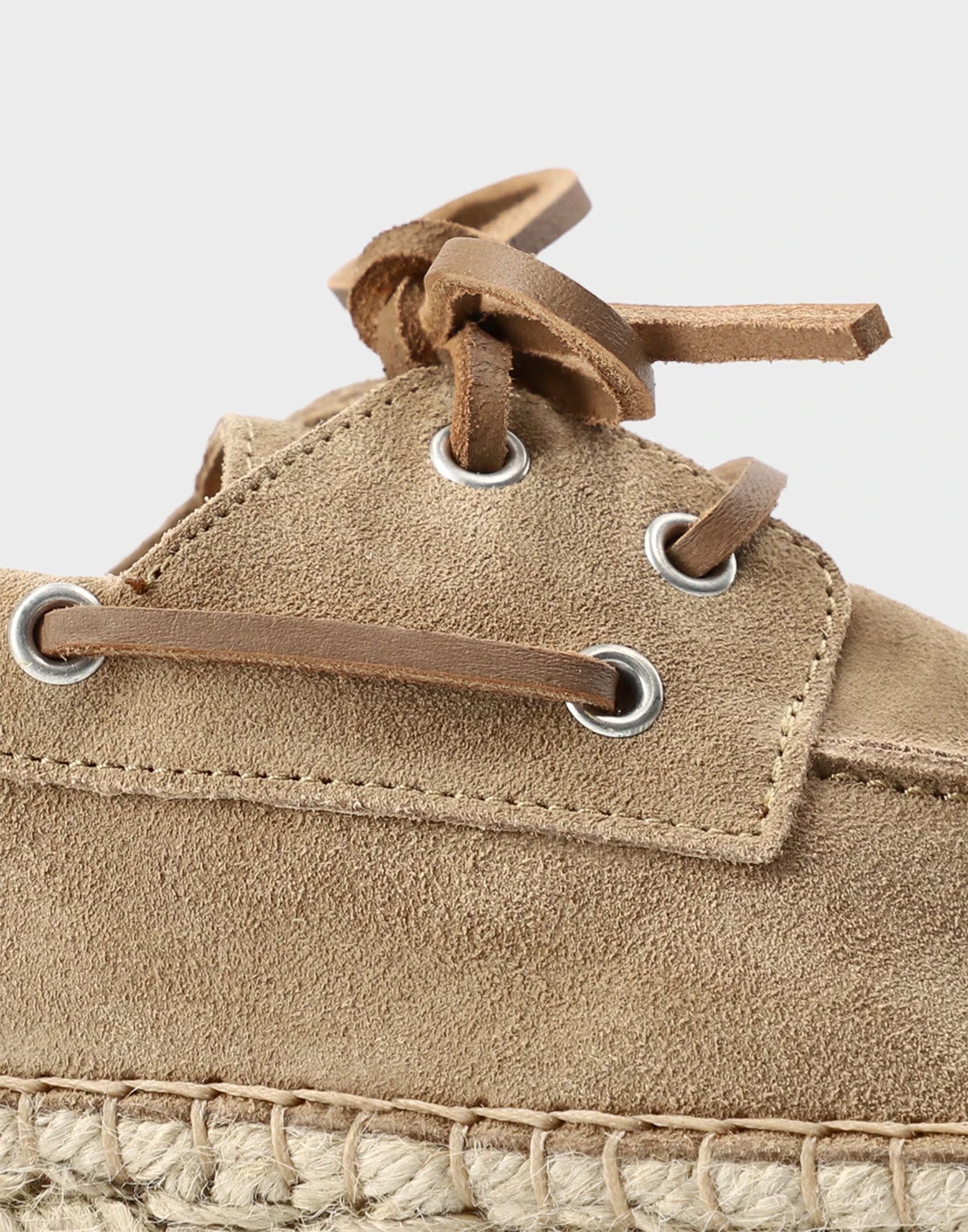 COPENHAGEN Boat Espadrillas in Suede Light Brown