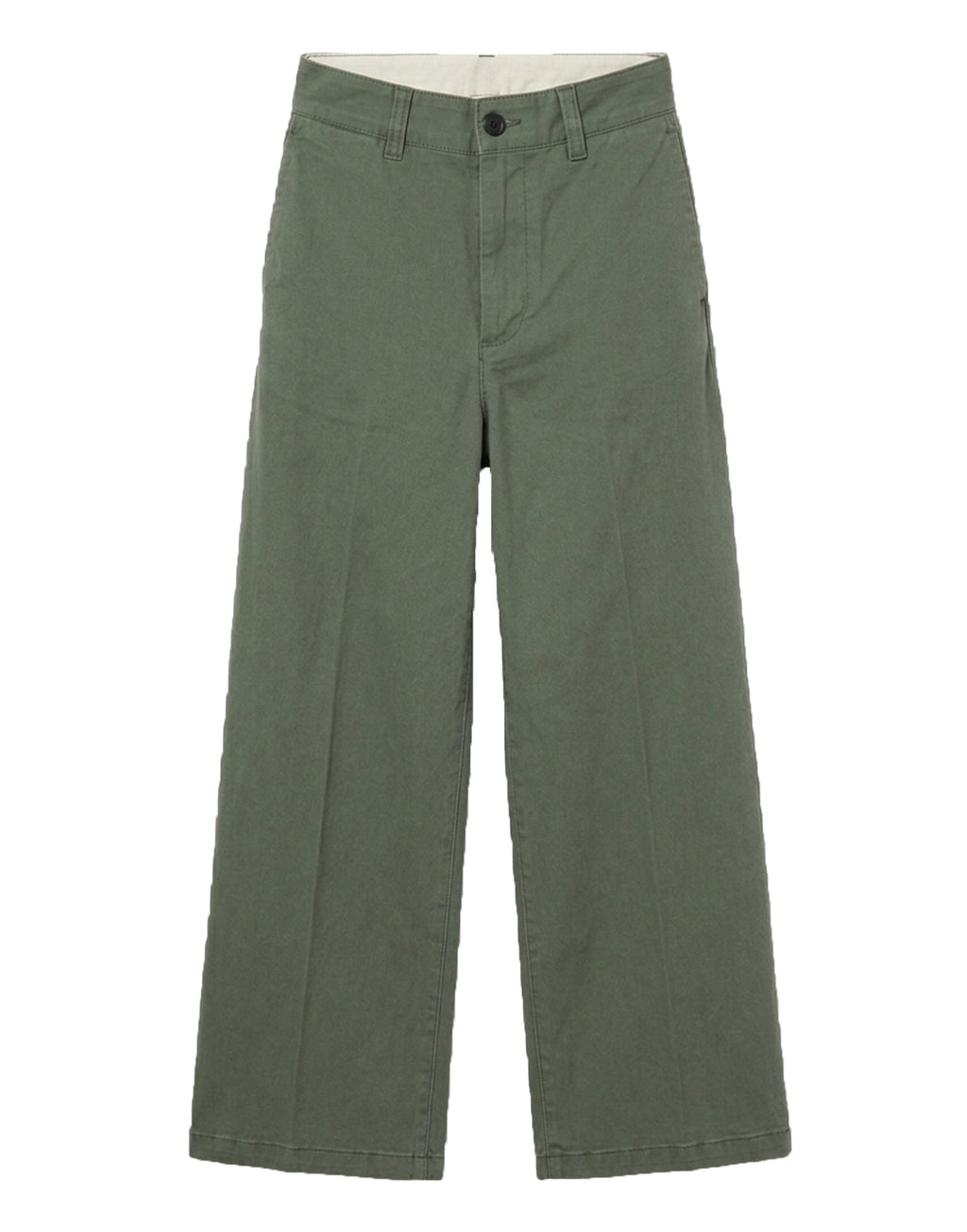 DEPARTMENT FIVE Pantaloni Culotte in Gabardina Verde Militare