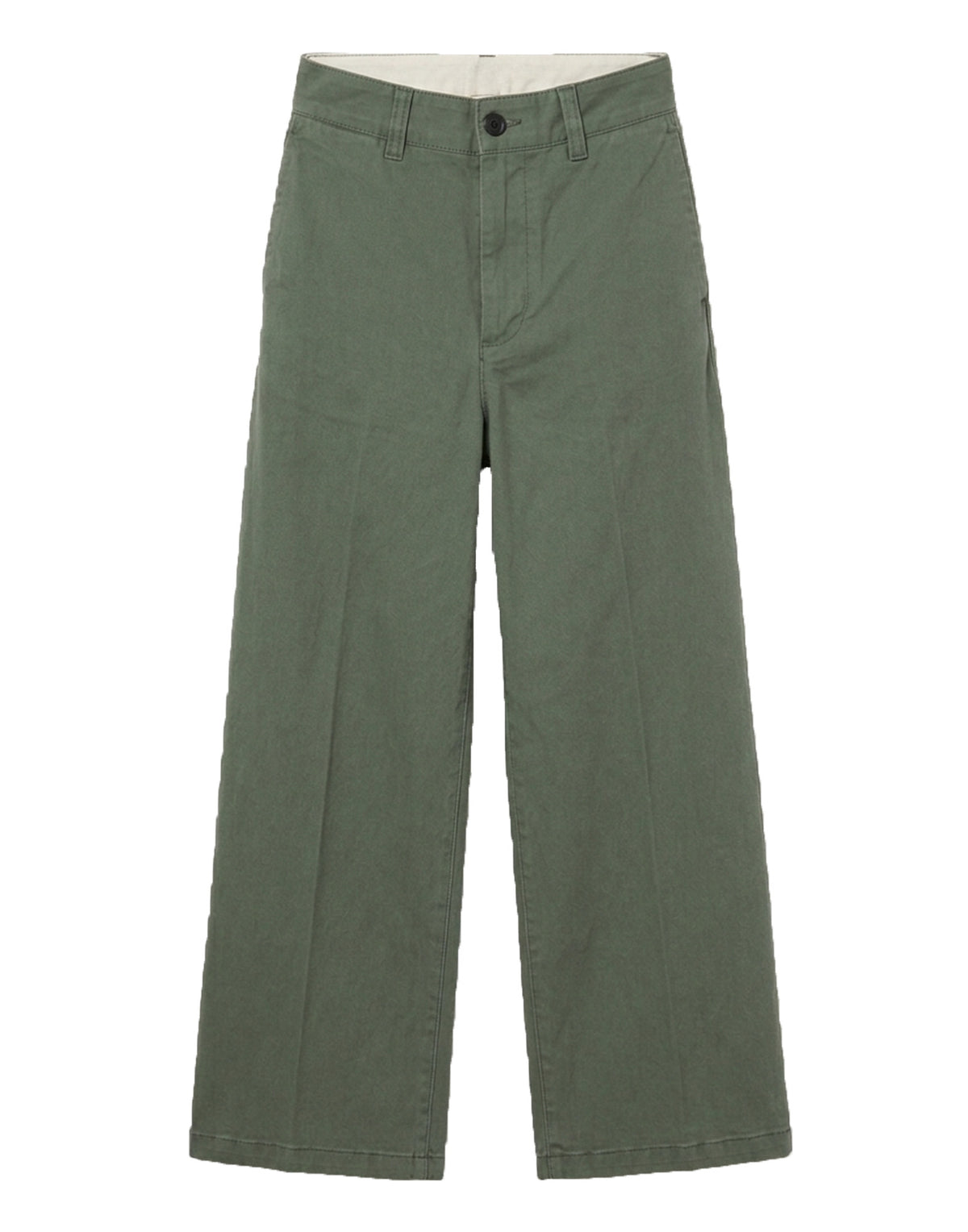 DEPARTMENT FIVE Pantaloni Culotte in Gabardina Verde Militare