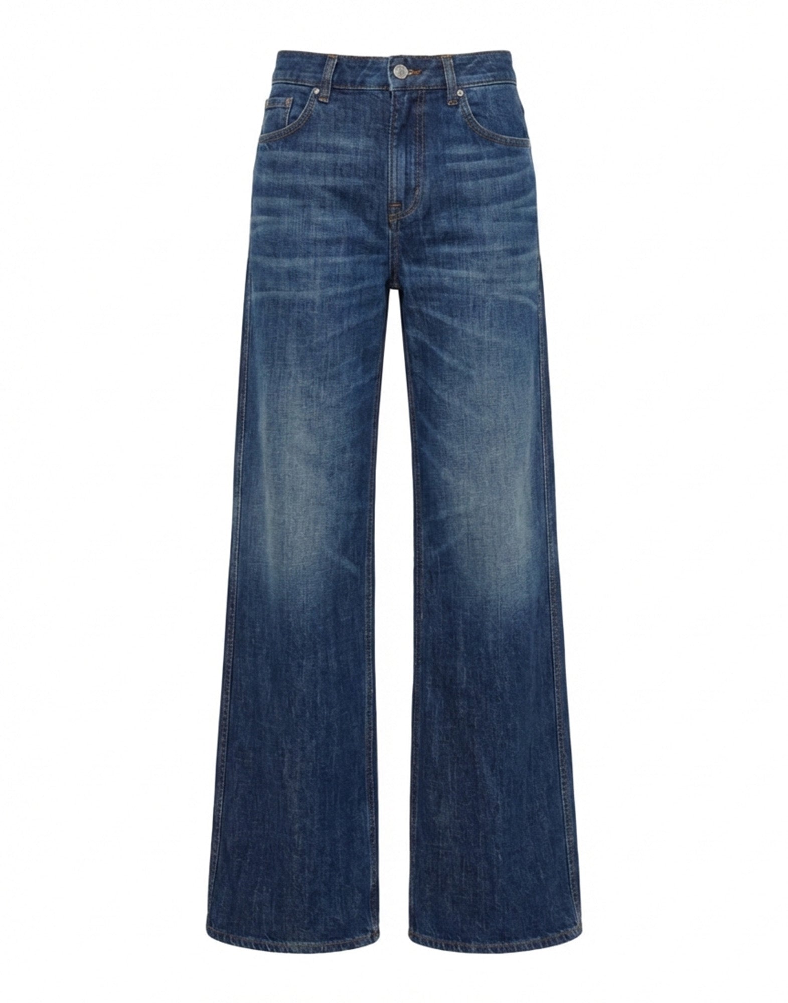 DEPARTMENT FIVE Jeans Pretender Wide Leg in Denim Blu