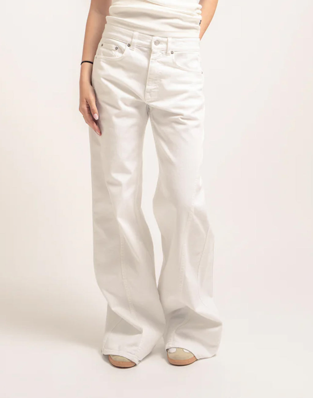 DEPARTMENT FIVE Pantaloni Resort a Gamba Ampia in Bull Bianco