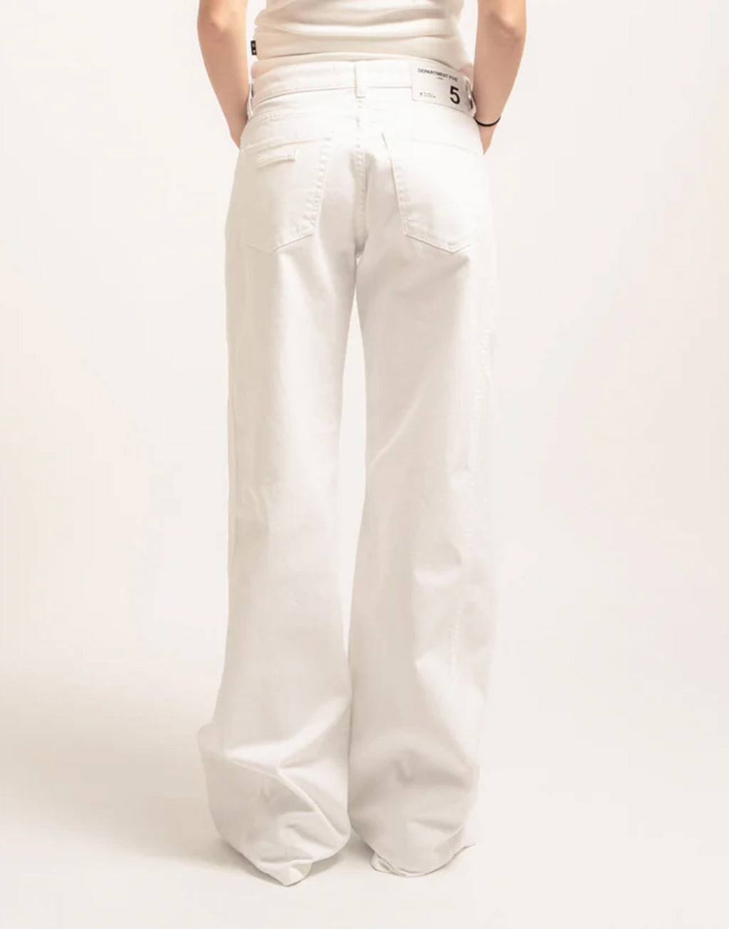 DEPARTMENT FIVE Pantaloni Resort a Gamba Ampia in Bull Bianco