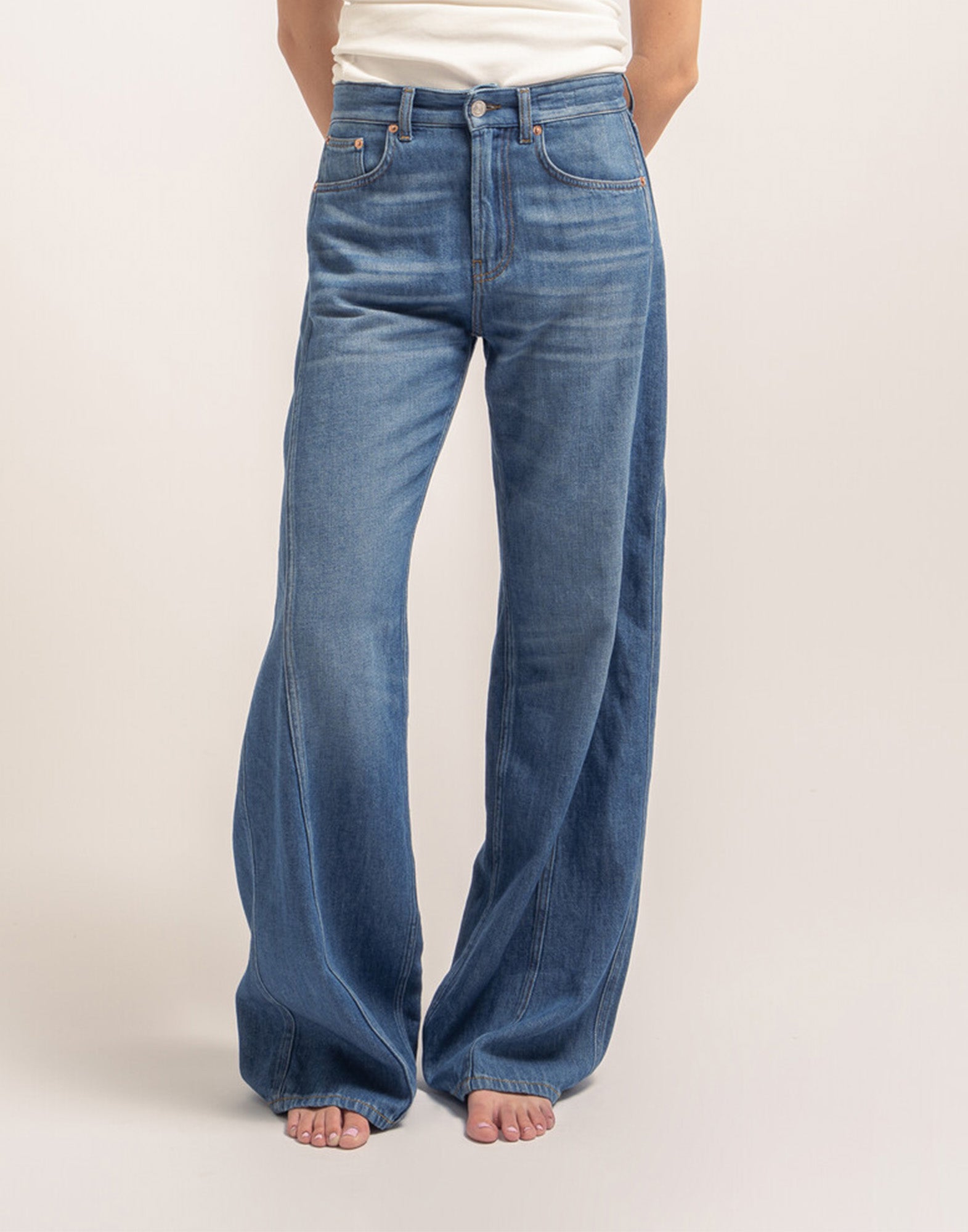 DEPARTMENT FIVE Jeans a Gamba Larga Resort in Cotone e Lino