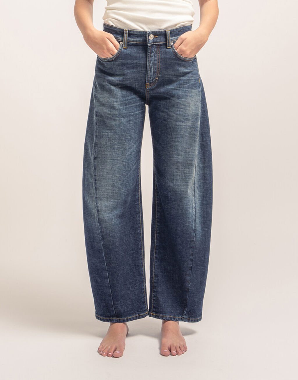 DEPARTMENT FIVE Jeans Cincity Curved in Denim Cross Blu Comfort