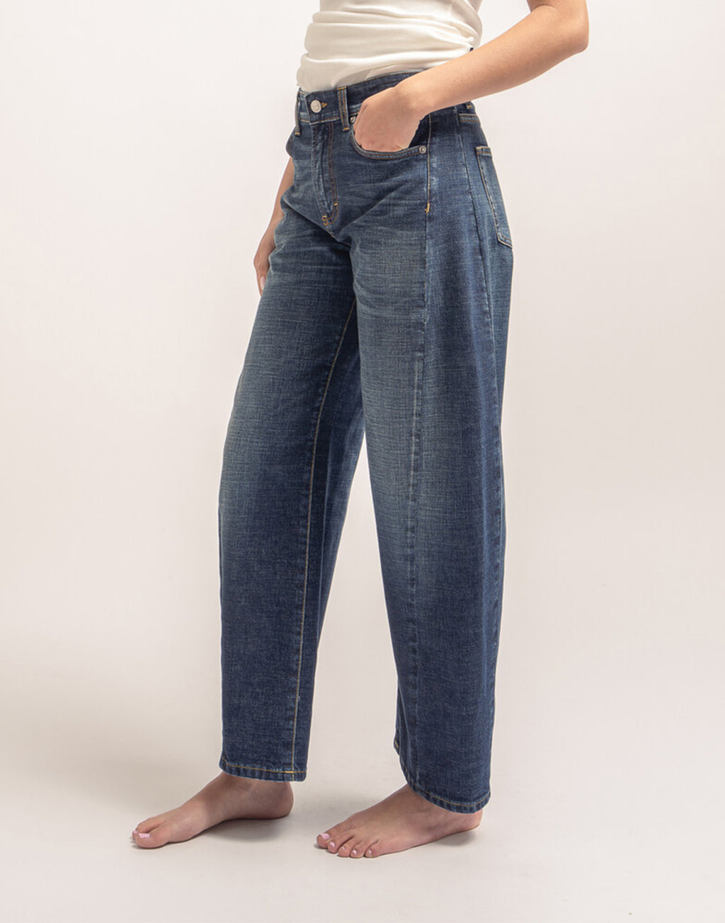 DEPARTMENT FIVE Jeans Cincity Curved in Denim Cross Blu Comfort