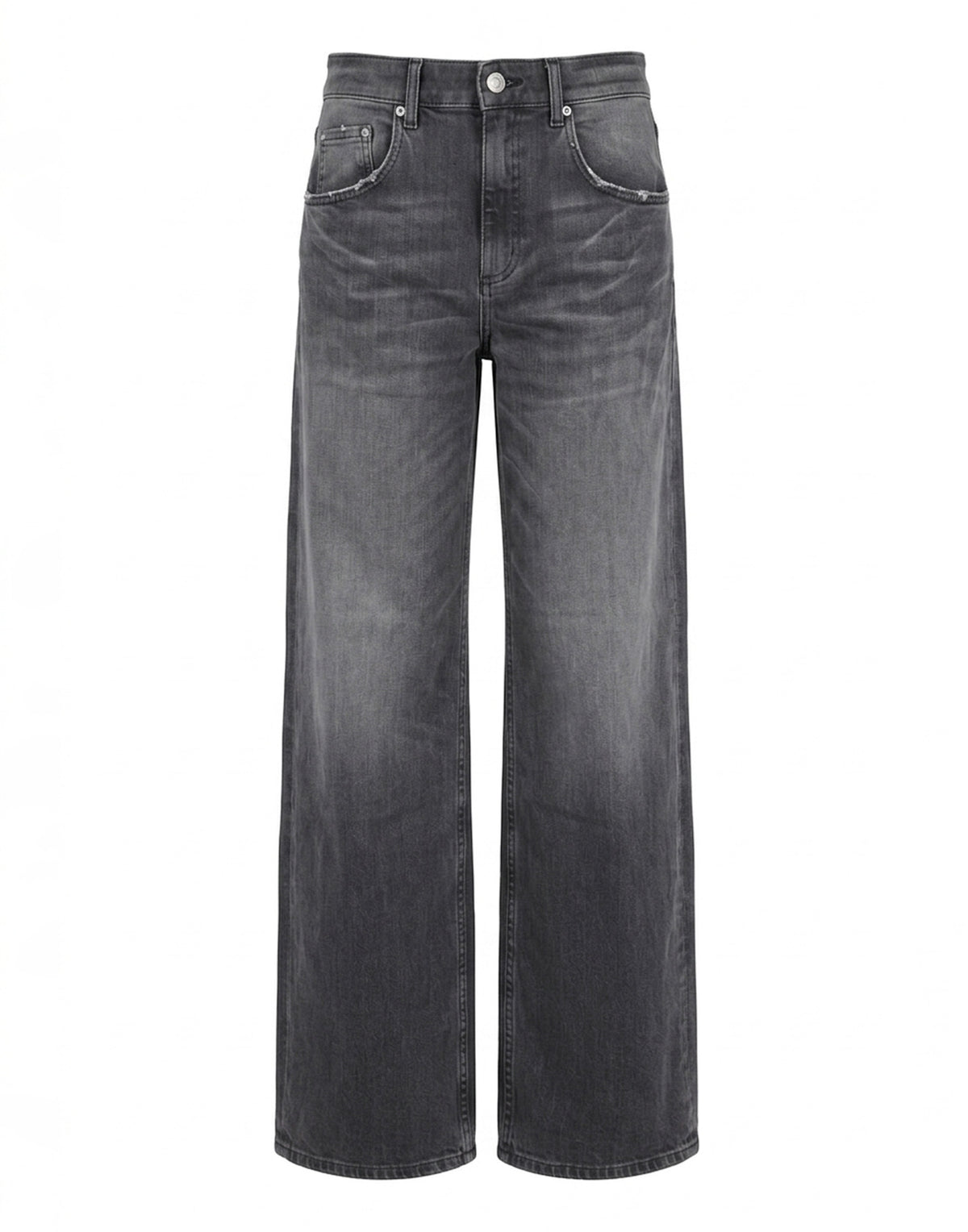 DEPARTMENT FIVE Pop Jeans a Gamba Ampia in Denim Stretch Nero