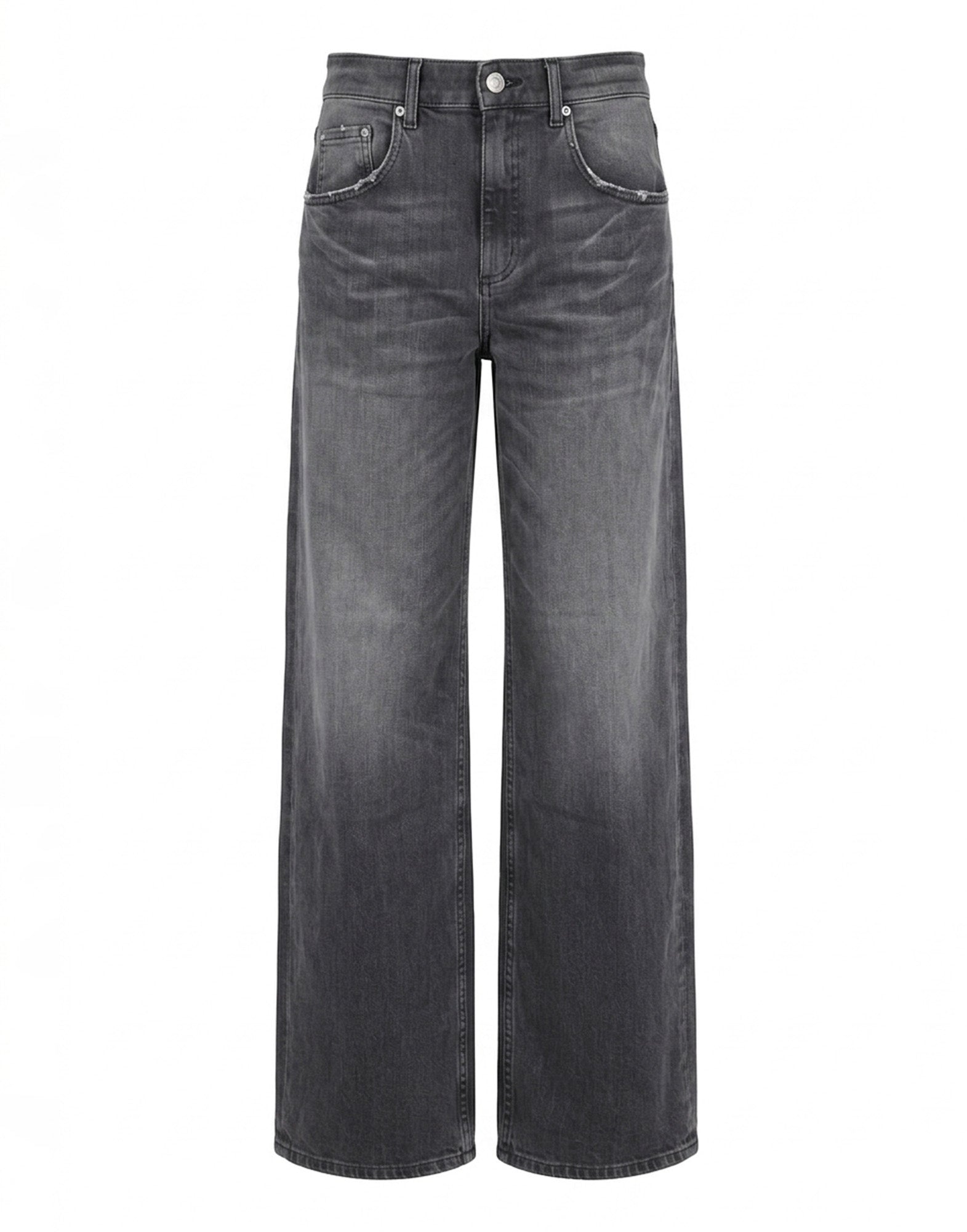 DEPARTMENT FIVE Pop Jeans a Gamba Ampia in Denim Stretch Nero