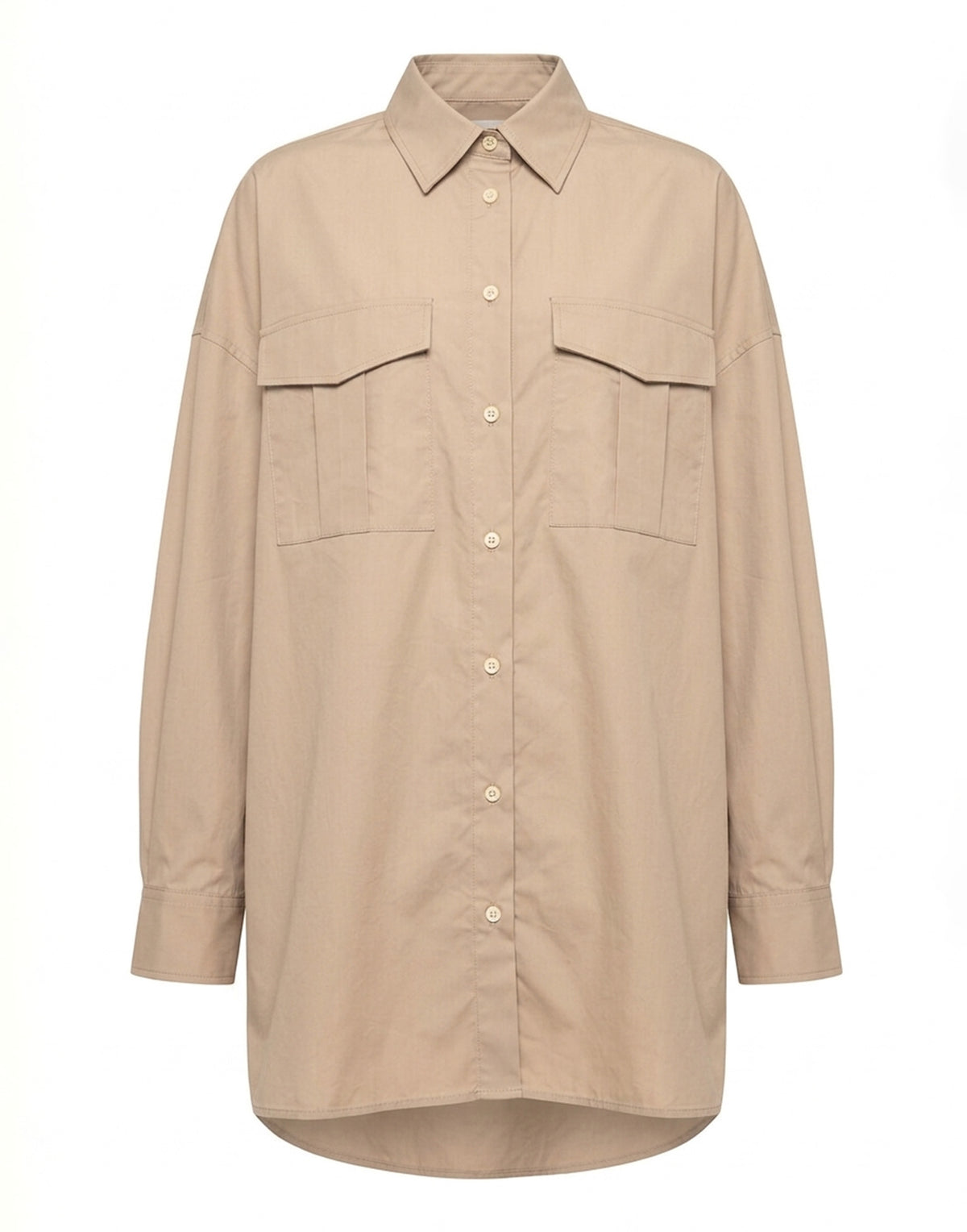 DEPARTMENT FIVE Camicia Over in Popeline di Cotone Desert