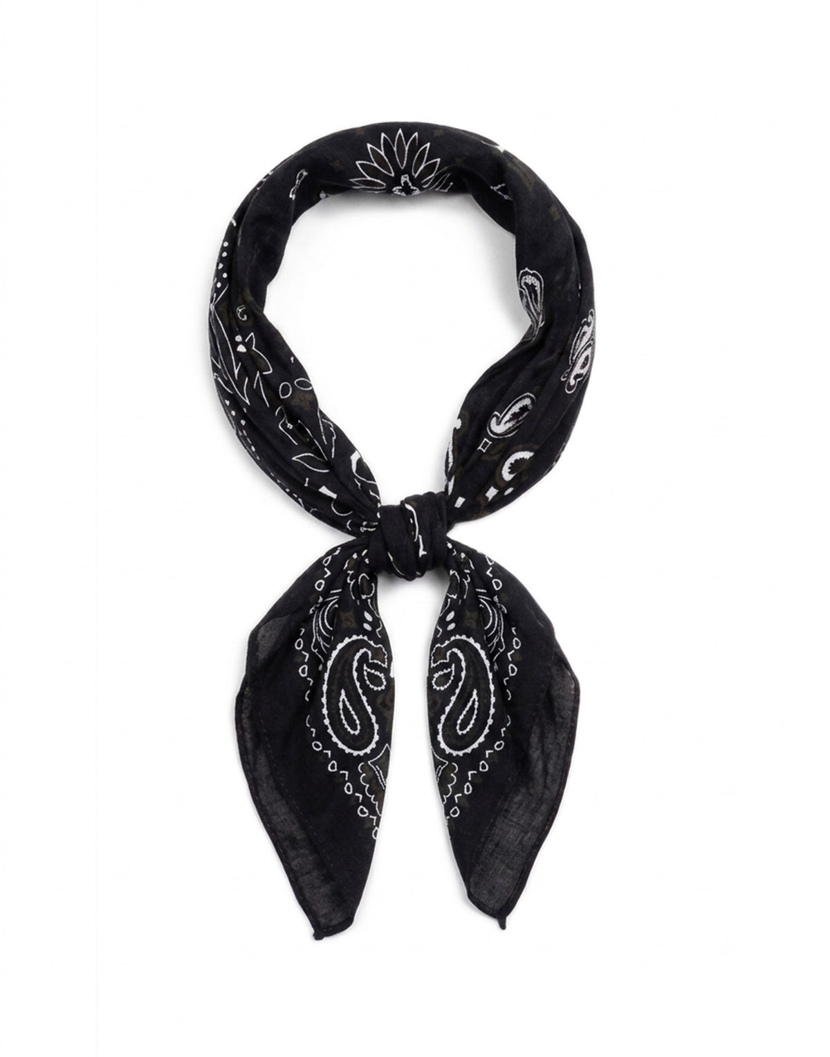 DEPARTMENT FIVE Bandana en mousseline de soie imprimée noire