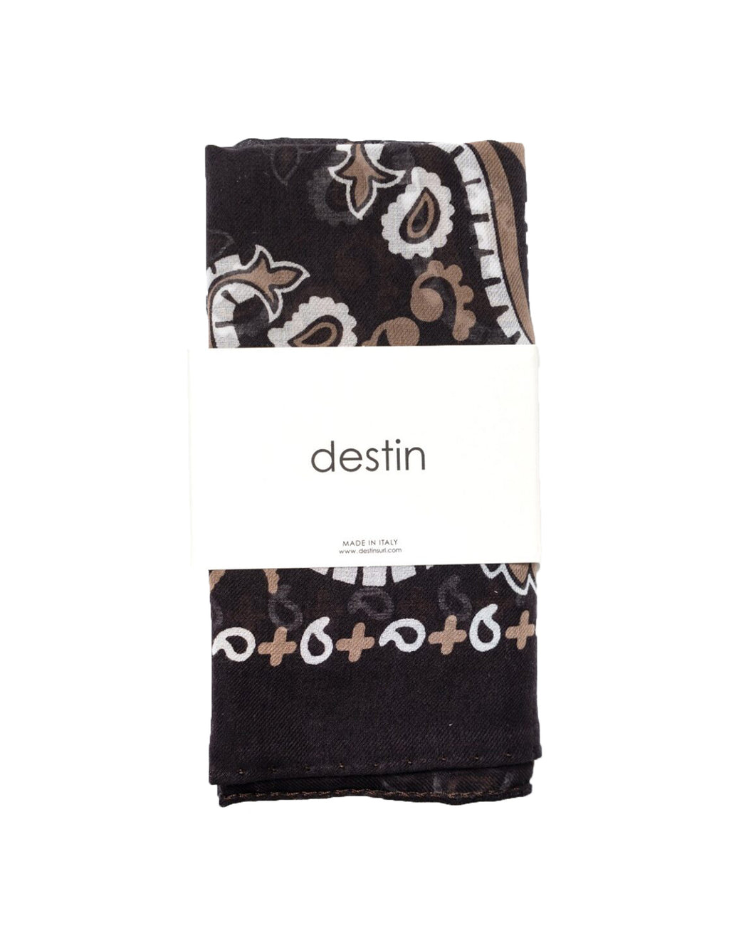 DESTIN Bandana Piccola in Cotone Choco