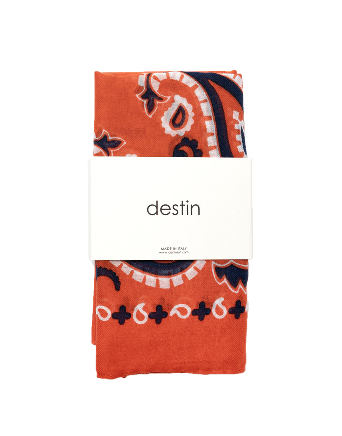 DESTIN Bandana Piccola in Cotone Corallo