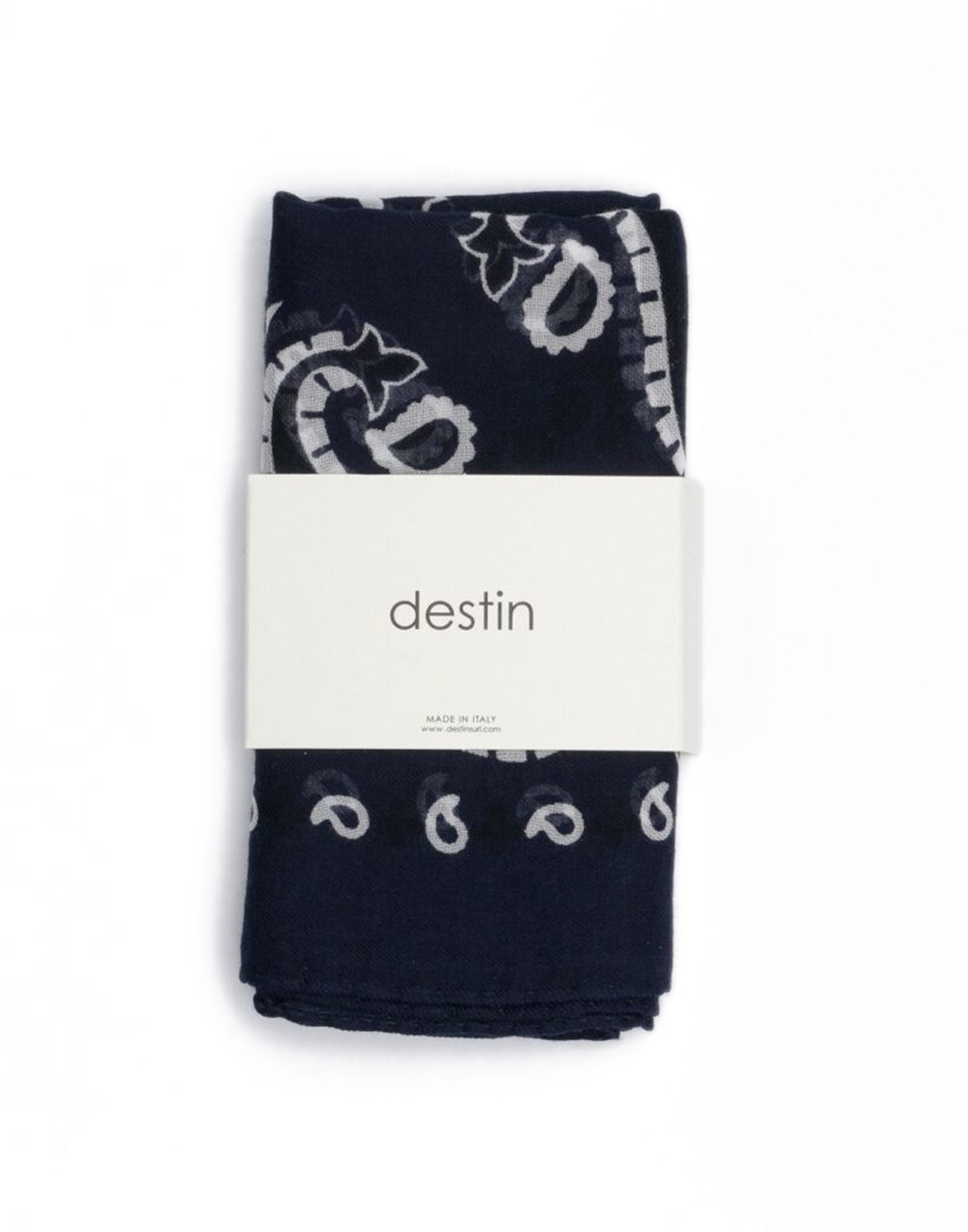 DESTIN Bandana Piccola in Cotone Navy
