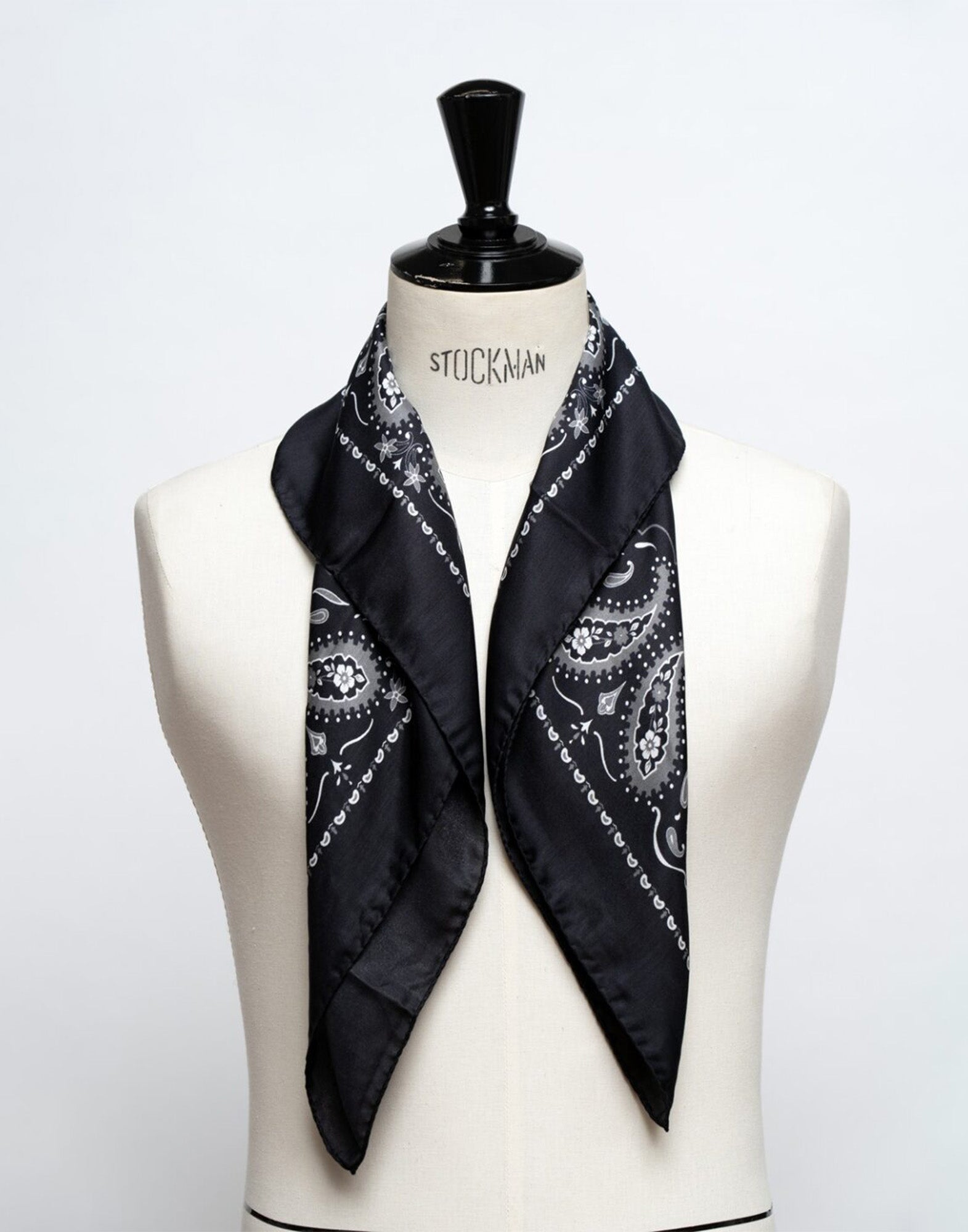 DESTIN Bandana Pino in Modal e Seta Black
