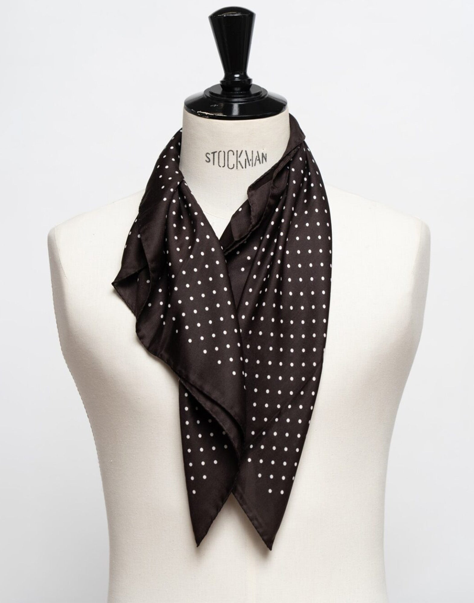 DESTIN Foulard Pino a Pois in Modal e Seta Choco