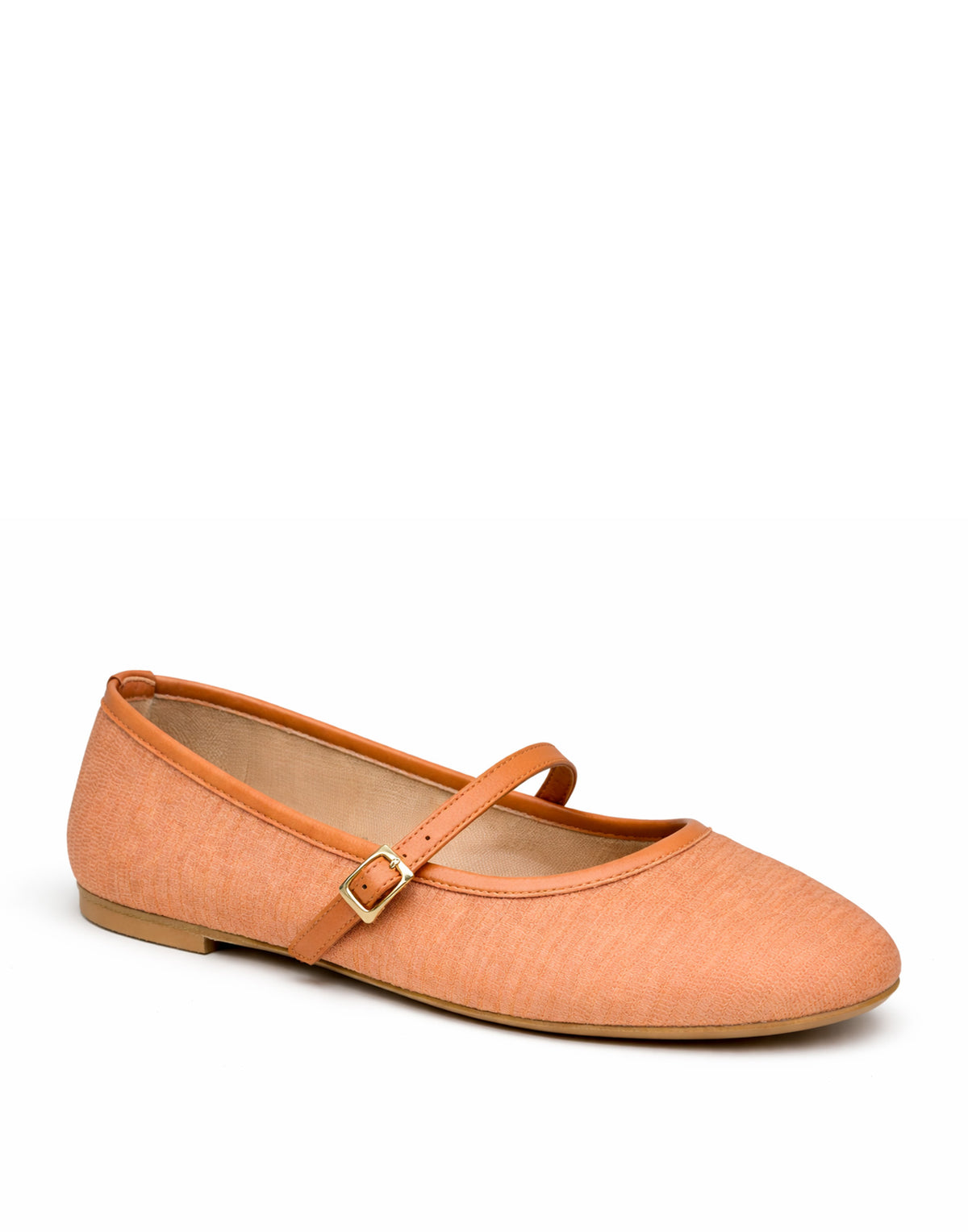 DOUUOD Ballerines Mary Jane en tissu brique