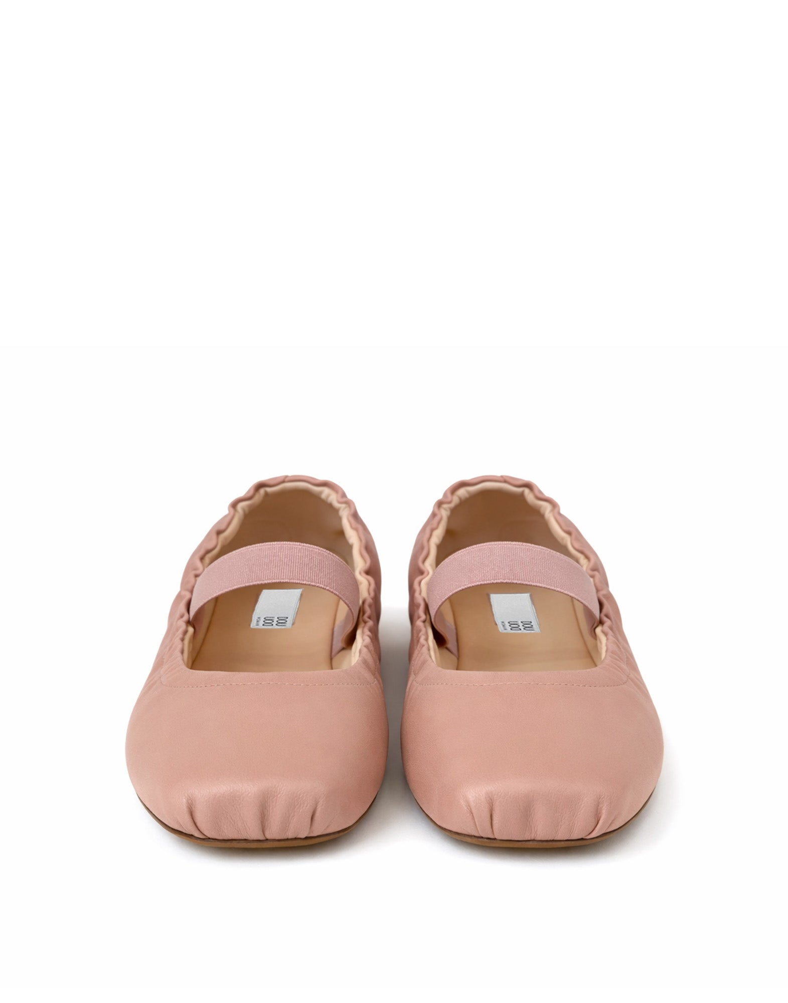 DOUUOD Ballerine Arricciate con Cinturino Cipria