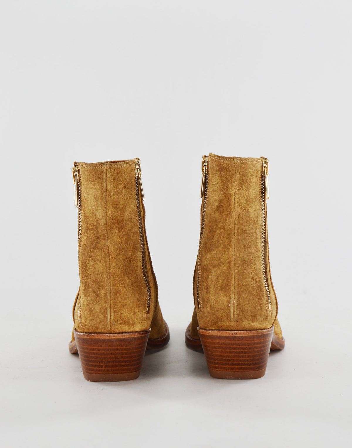 DOUUOD Bottines texanes à double zip en croûte de cuir Recife