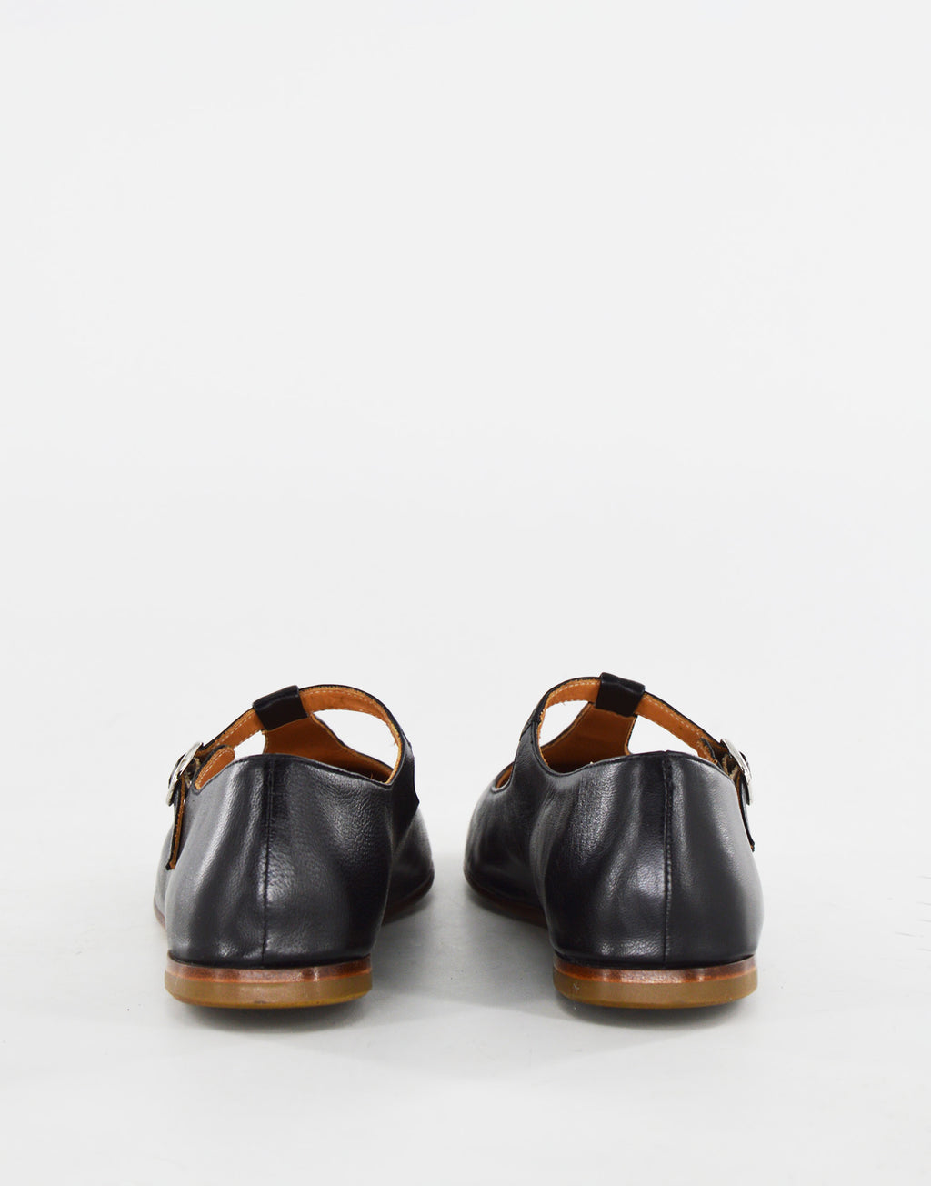 DOUUOD Ballerine T-Bar in Pelle Glam Nera