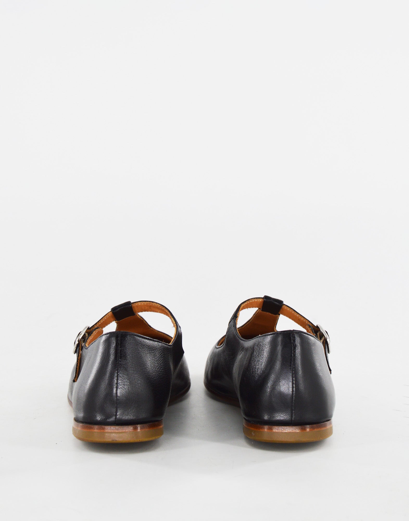 DOUUOD Ballerine T-Bar in Pelle Glam Nera