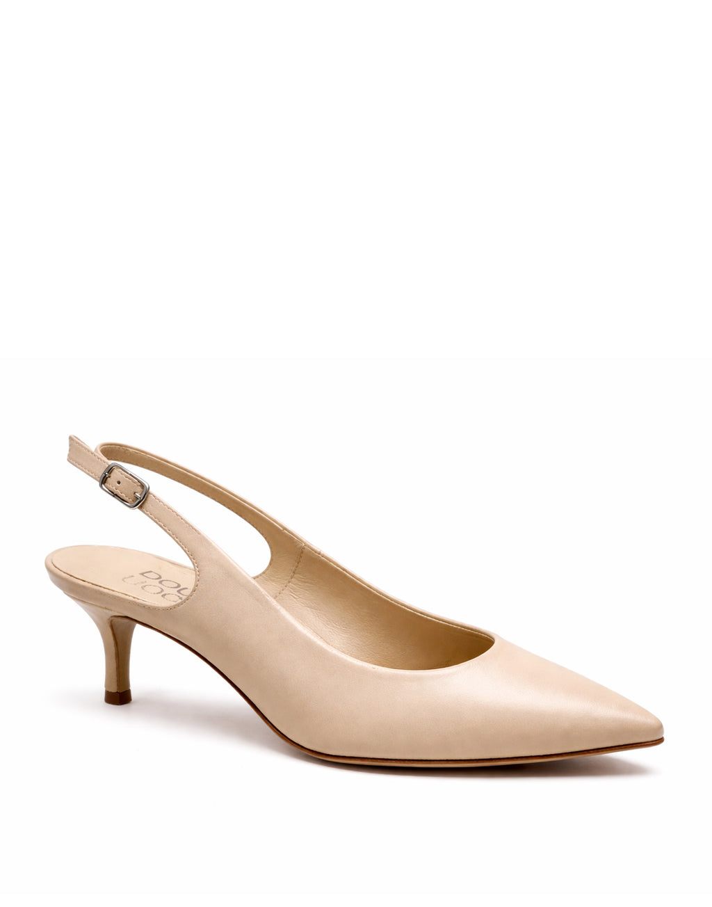 DOUUOD Slingback a Punta in Nappa Light Taupe