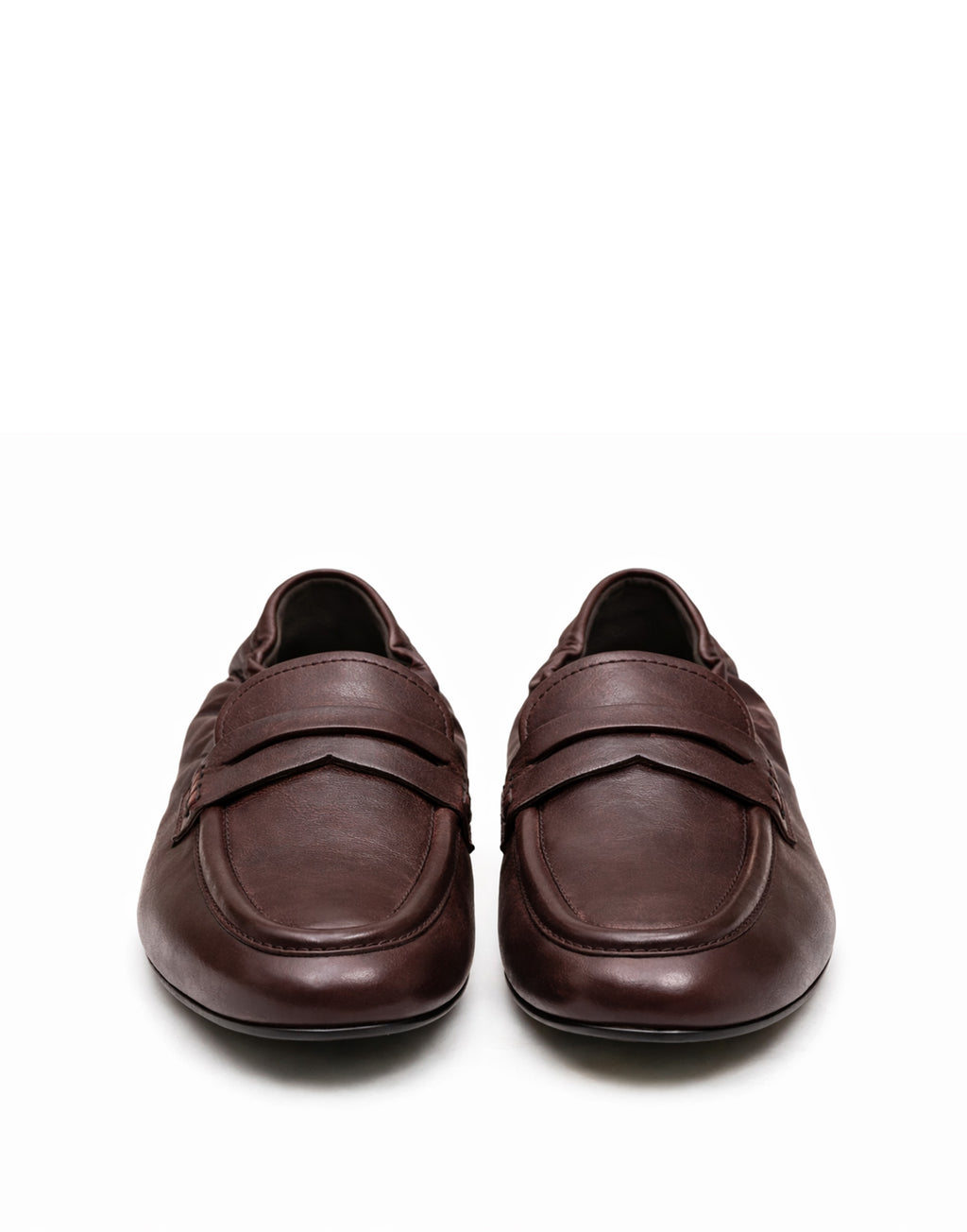 DOUUOD Mocassini in Nappa con Elastico Ebano